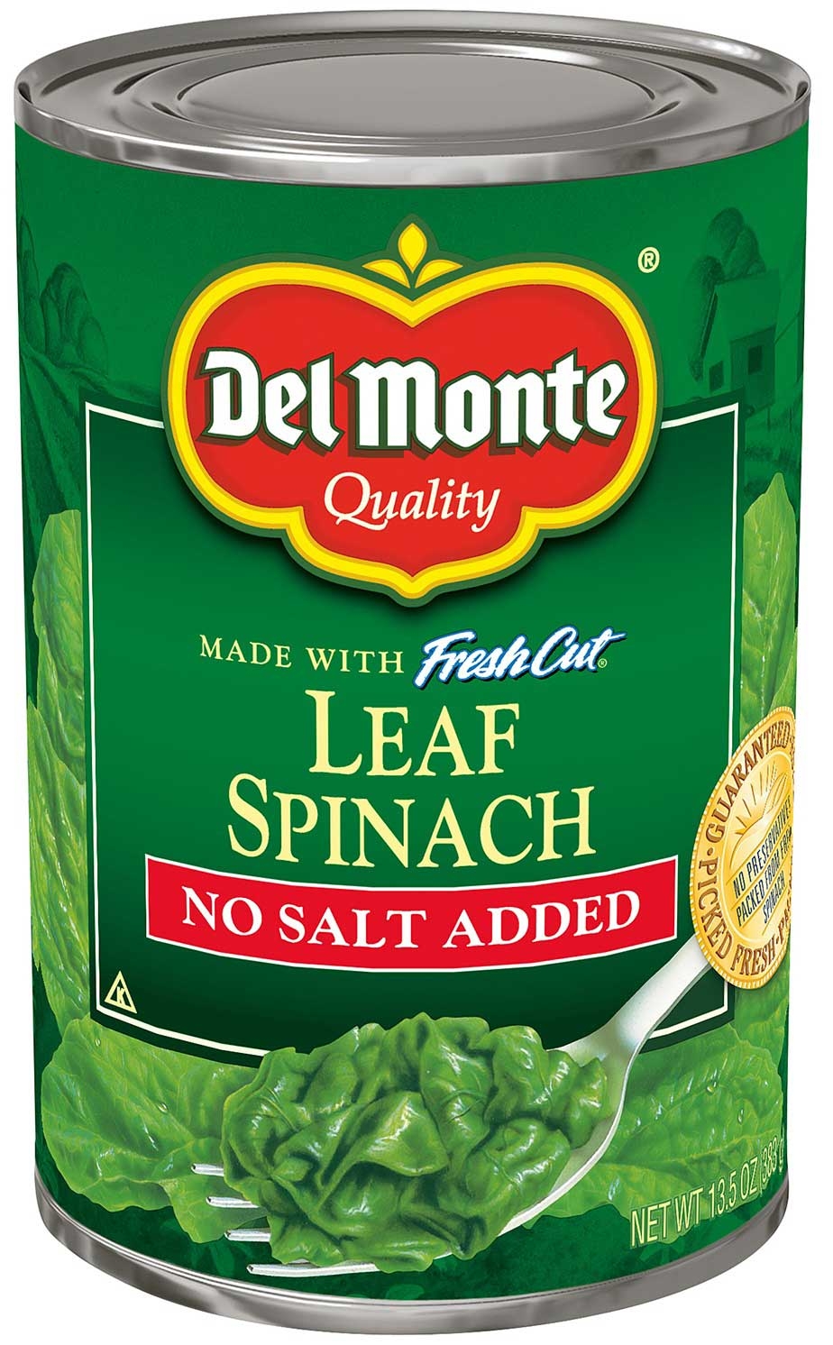 Del Monte No Salt Added Leaf Spinach, 13.5 Ounce Can -- 12 per case