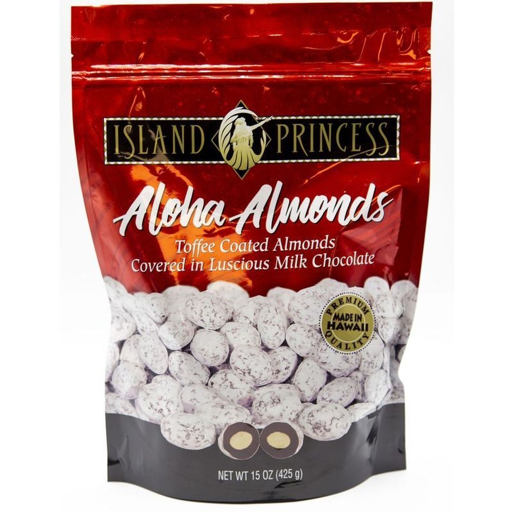 Island Princess Aloha Almonds - Stand Up Bag, 15 Ounce -- 24 per case