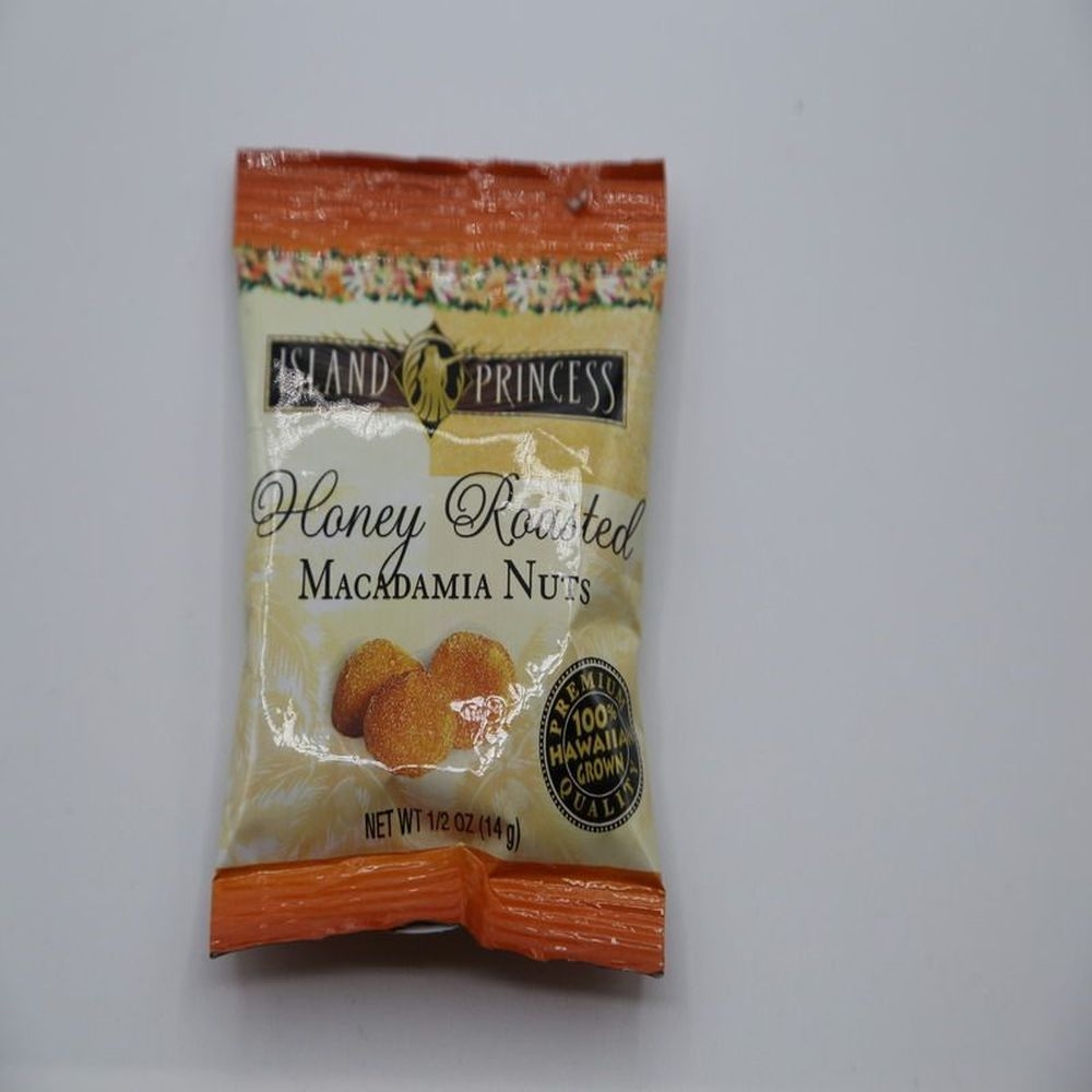 Island Princess Honey Roasted Macadamia Nuts - Mini Bag, 0.5 Ounce -- 36 per case