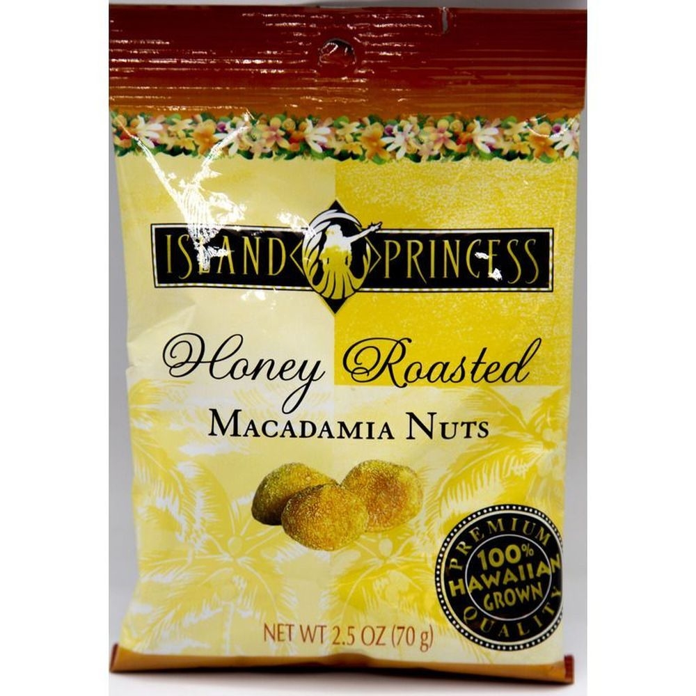 Island Princess Honey Roasted Macadamia Nuts - Snack Bag, 2.5 Ounce -- 24 per case