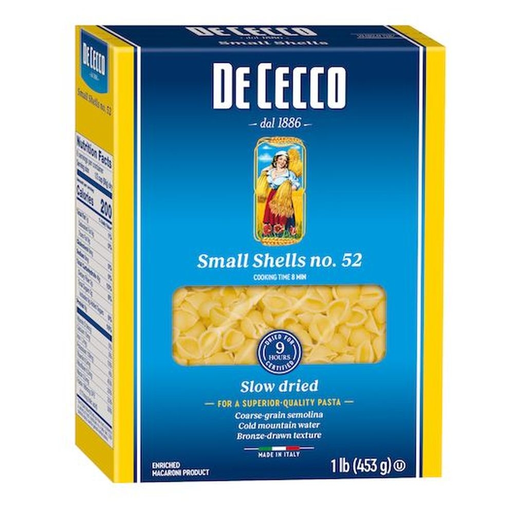 De Cecco No. 52 Small Shells Pasta, 1 Pound -- 20 per case