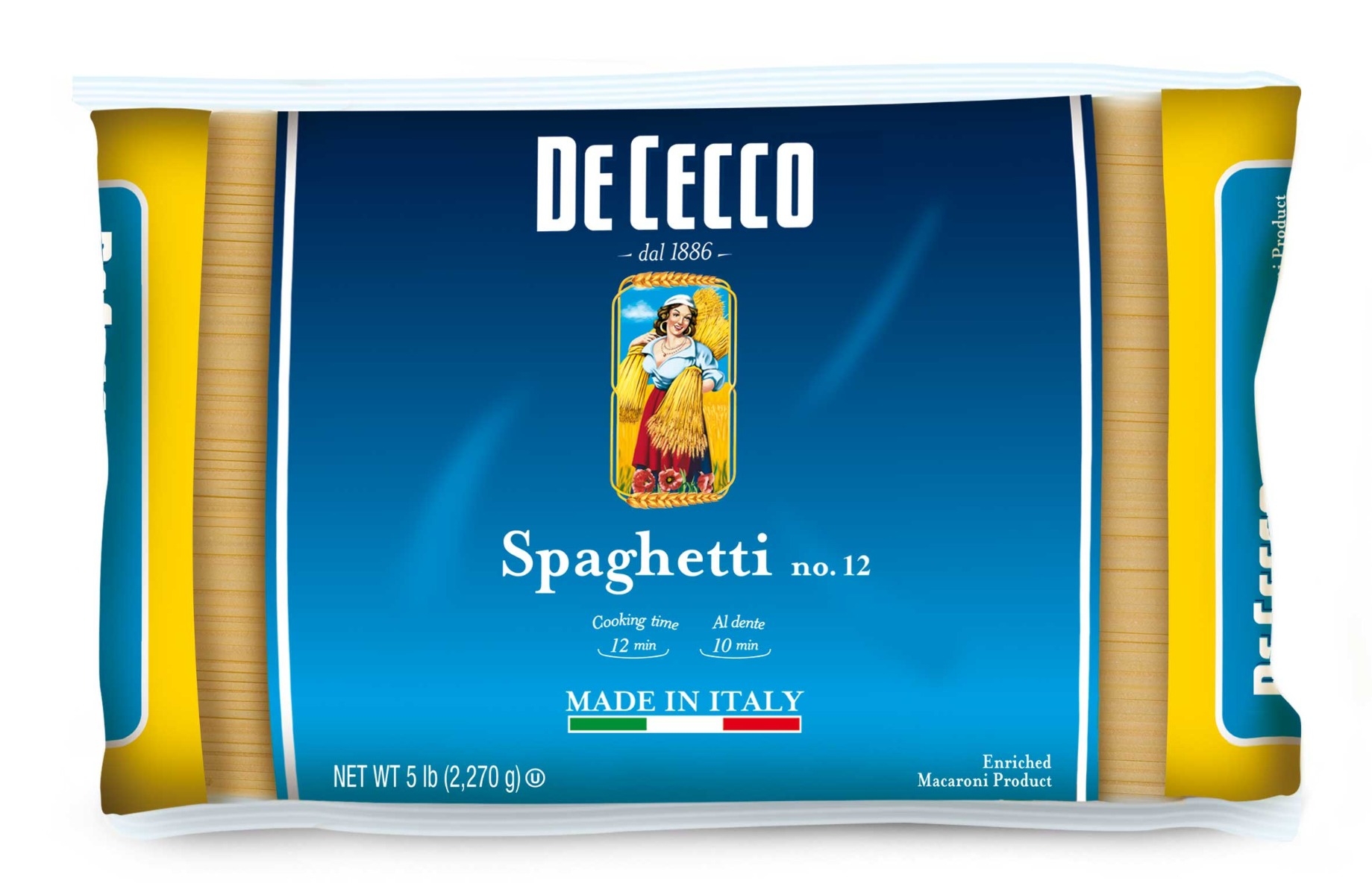 De Cecco Pasta Spaghetti no 12 Pasta, 5 Pound -- 4 per case