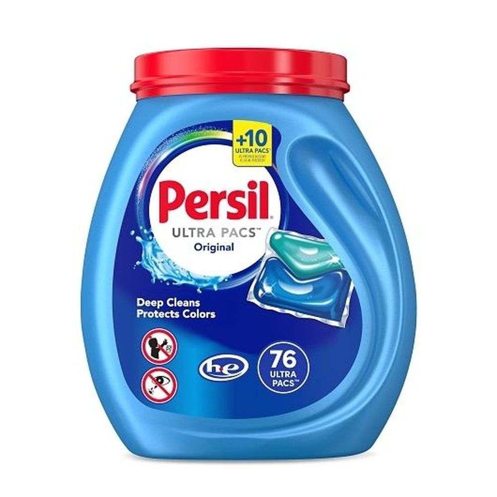 Persil Ultra Pacs Original Everyday Clean Laundry Detergent Pod, 76 count -- 4 per case