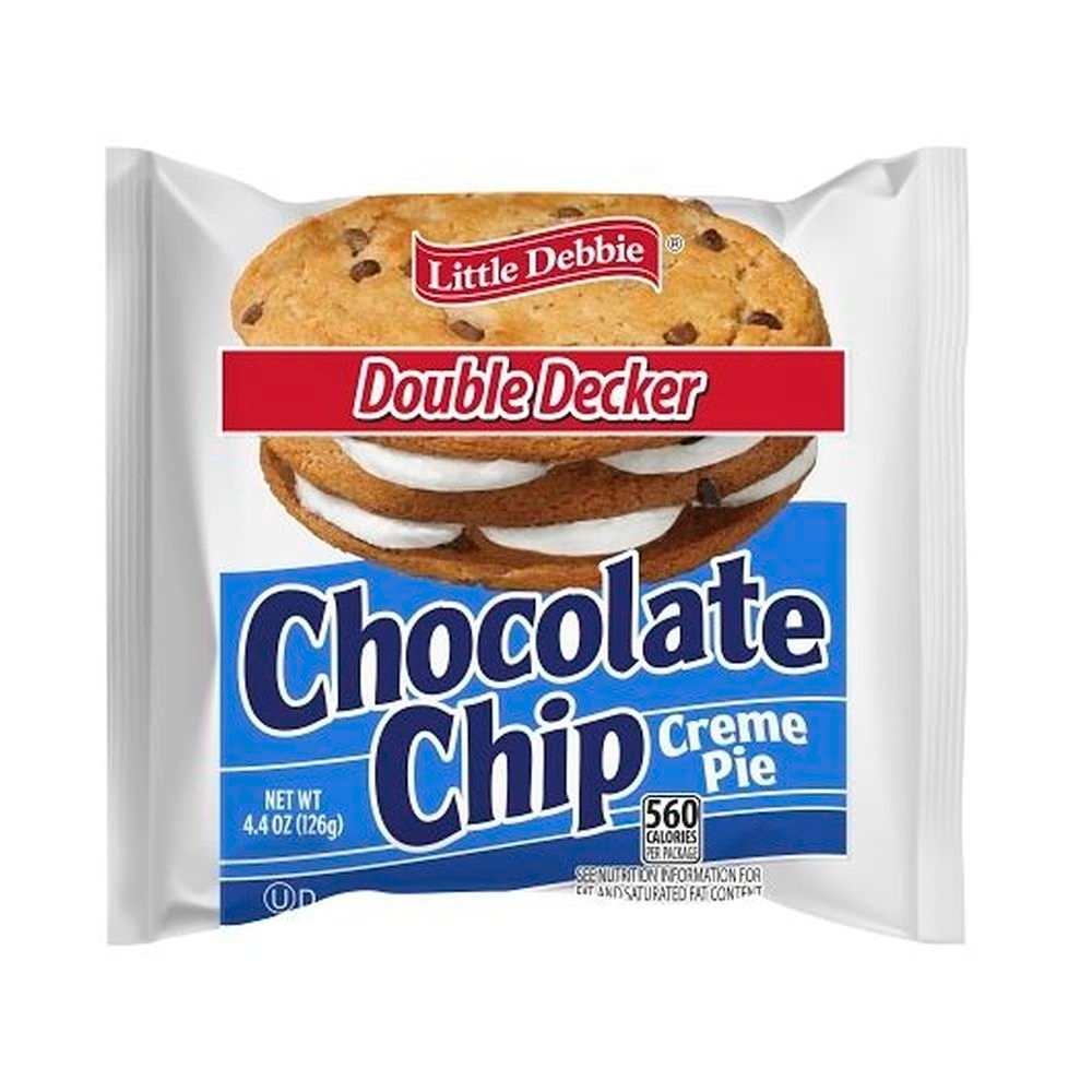 Little Debbie Double Decker Chocolate Chip Cream Pie, 4.4 Ounce - 9 per case