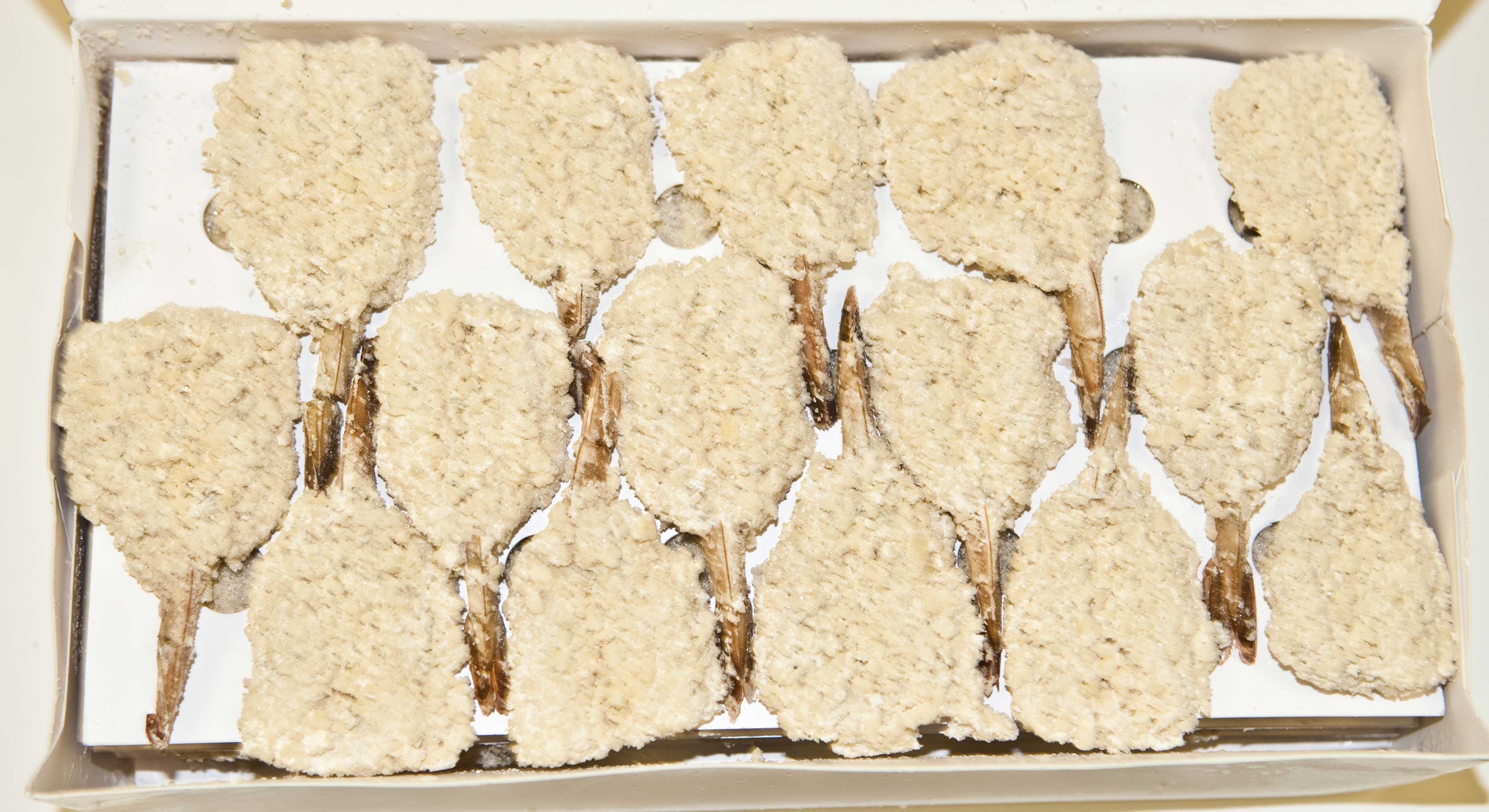 Ocean Cafe Hand Breaded Raw 21 25 Oriental Butterfly Cleantail Shrimp, 3 Pound -- 4 per case.