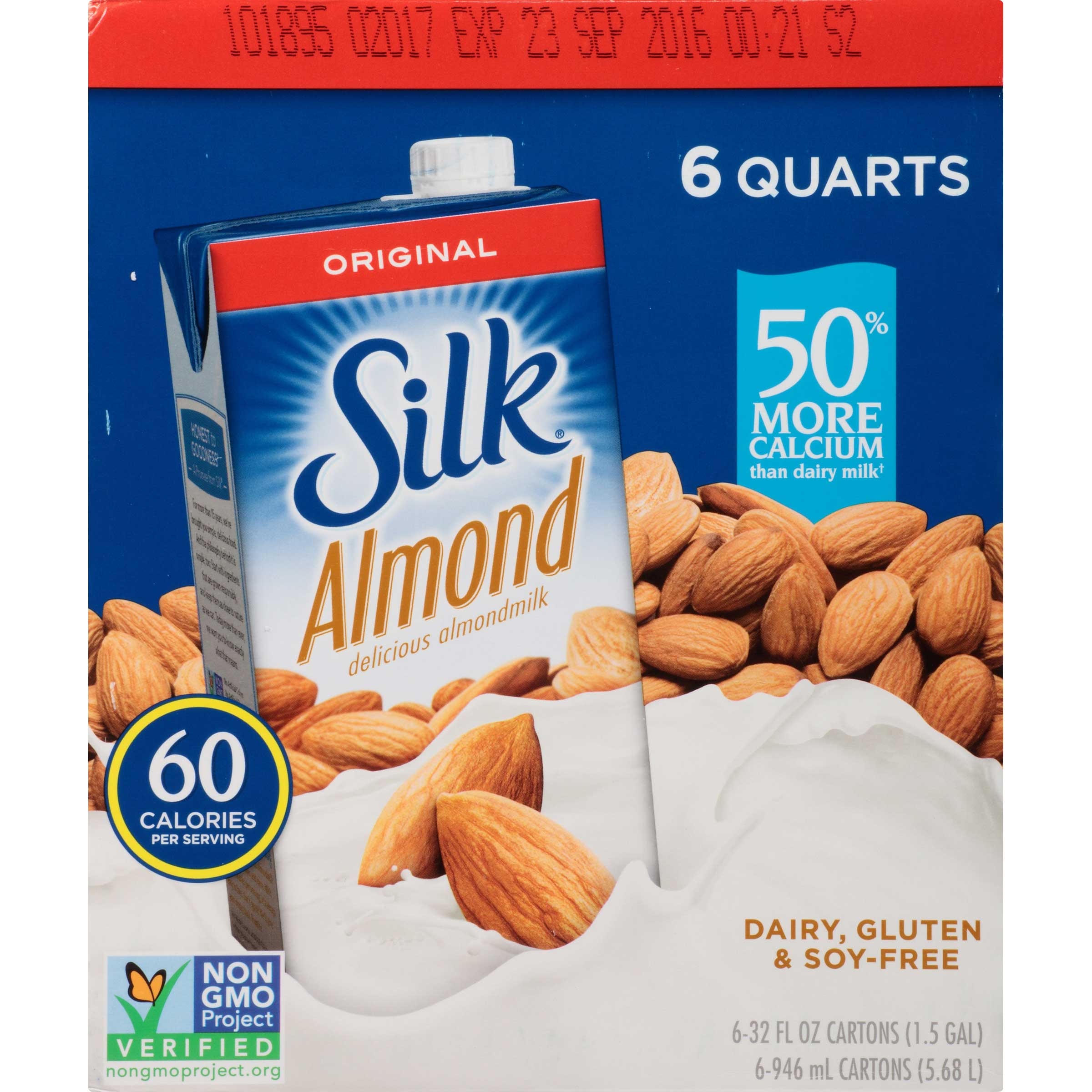 Silk Original Pure Almond Milk, 32 Ounce -- 6 per case.