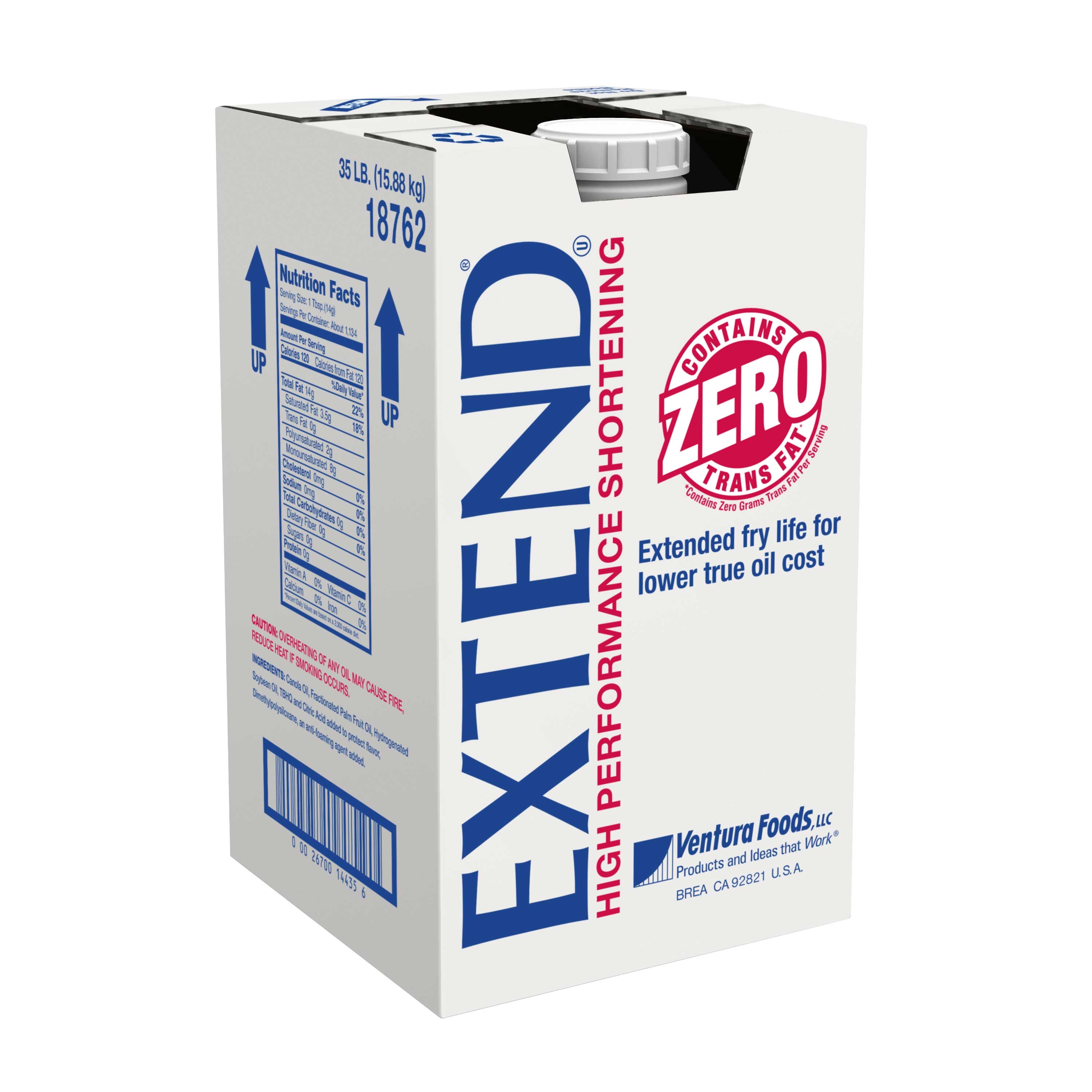 Extend Creamy Shortening, 35 Pound.