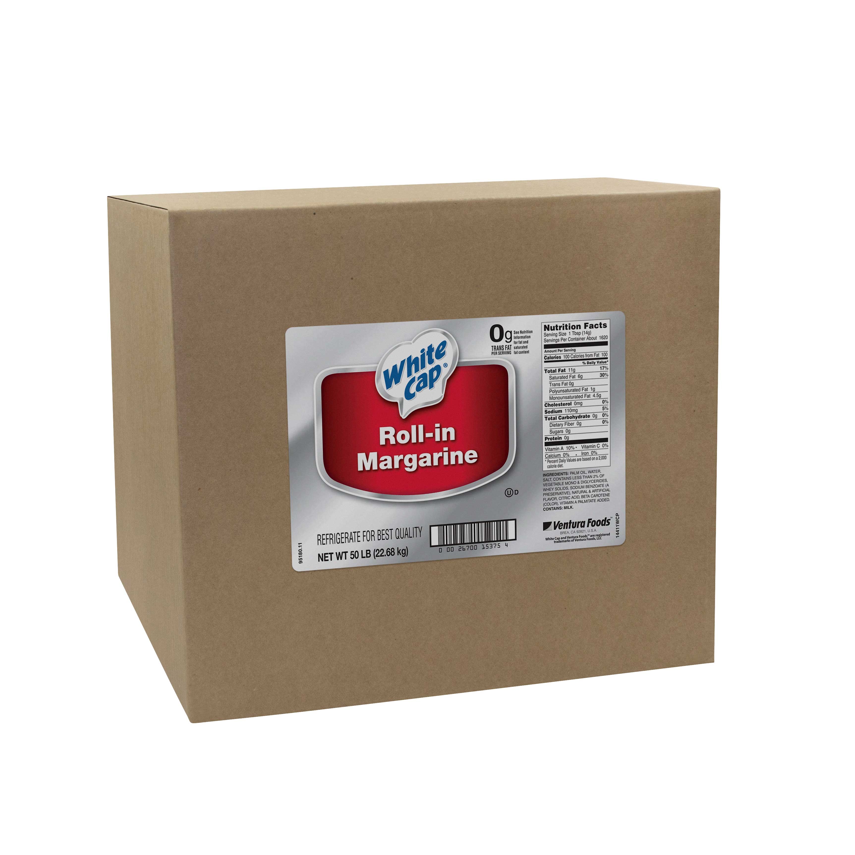 White Cap Bakers Roll in Margarine, 50 Pound.