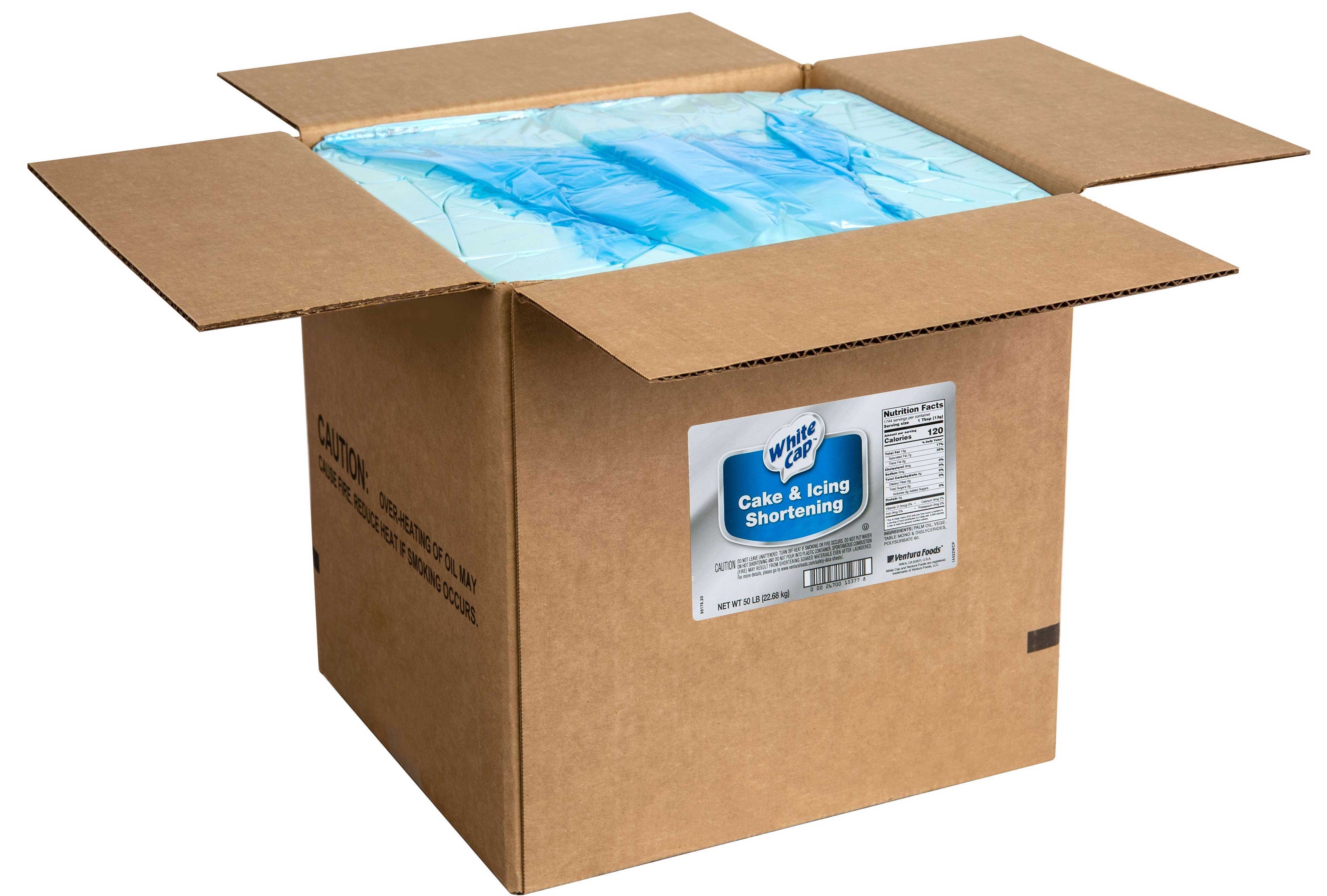 Ventura White Cap Cake and Icing Shortening, 50 Pound Container