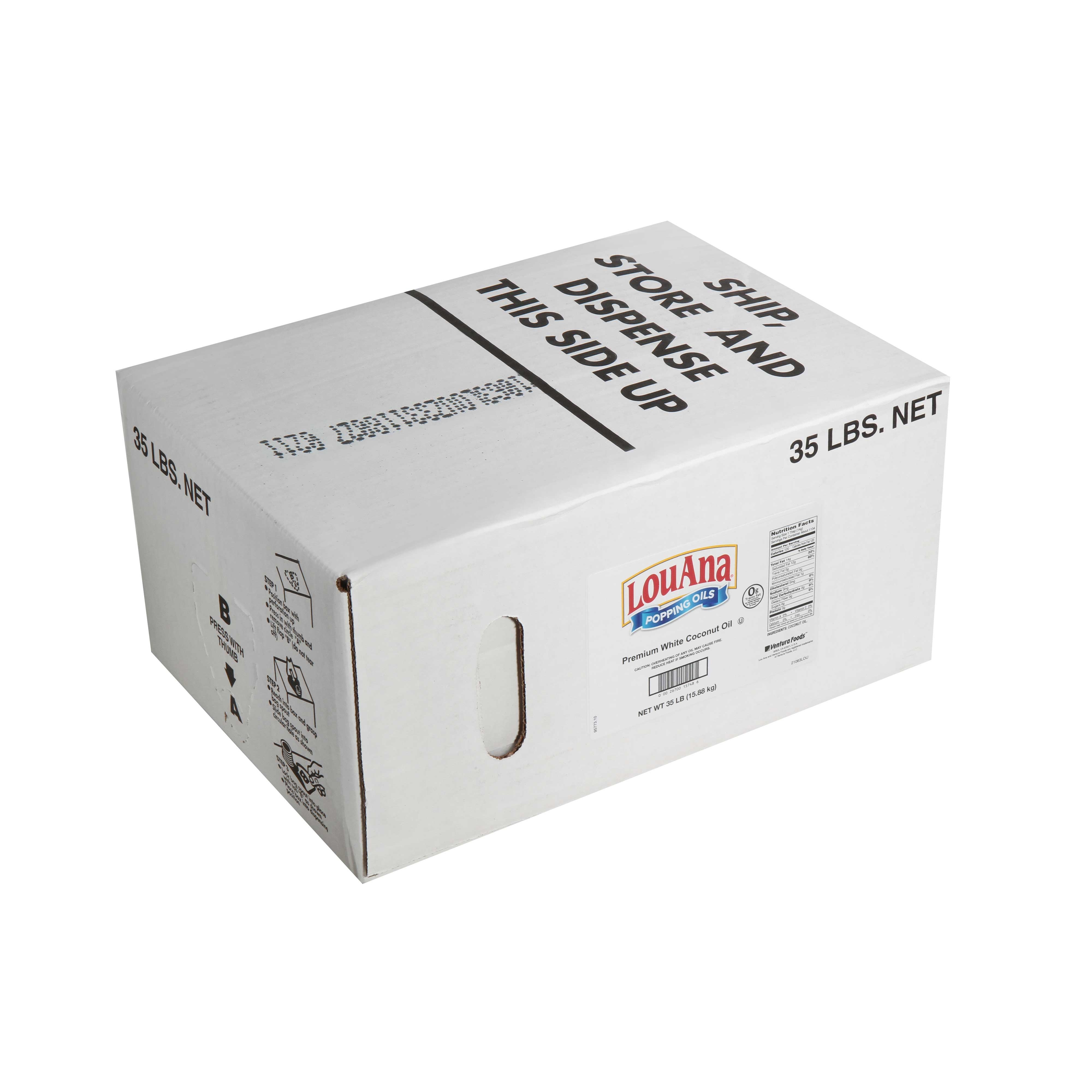 Lou Ana White Coconut Oil, 35 Pound.