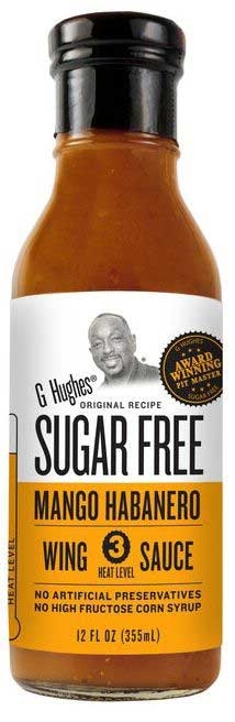 G Hughes Sugar Free Mango Habanero Wing Sauce, 12 Ounce -- 6 per case