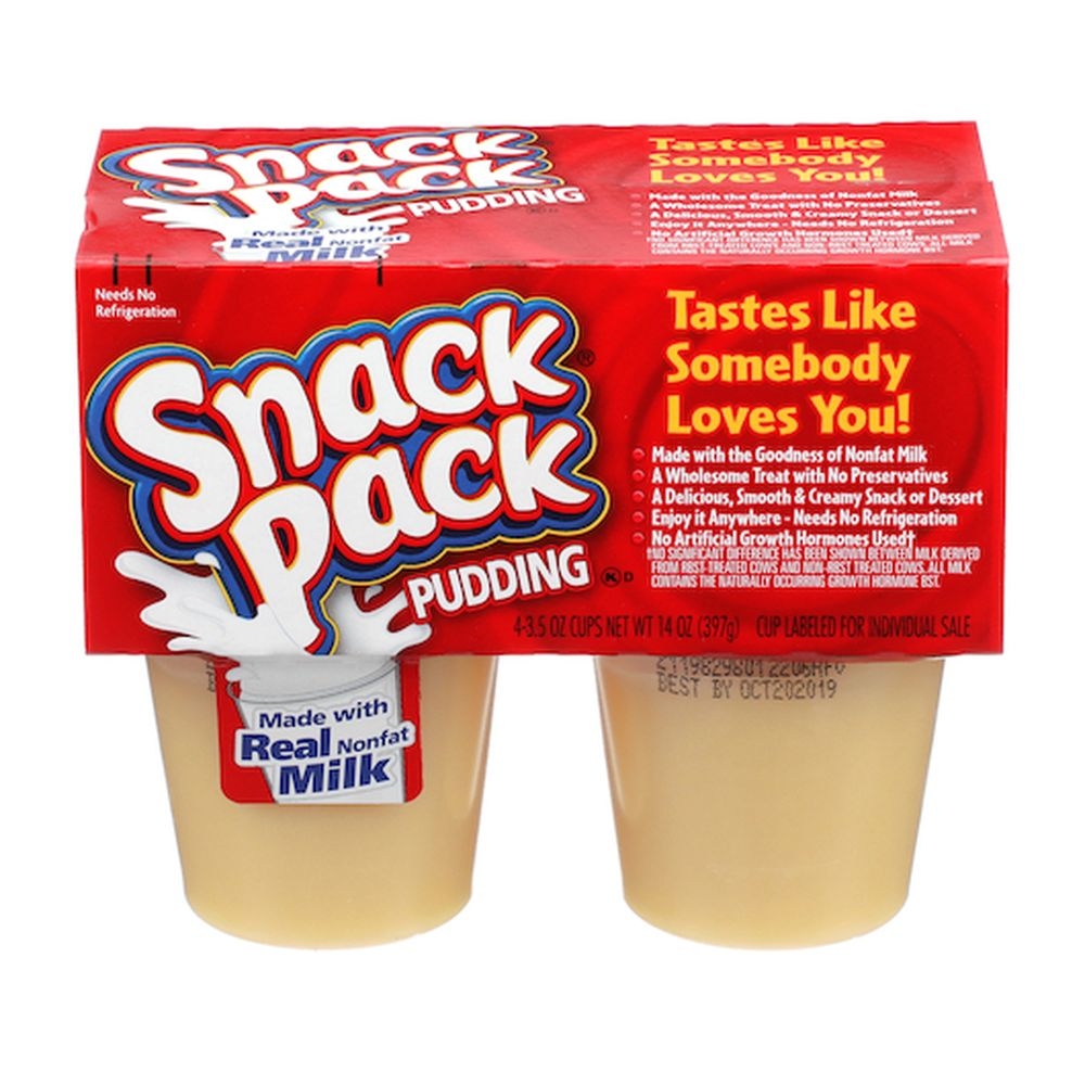 Snack Pack Fat Free Vanilla Pudding, 3.5 Ounce -- 48 per case