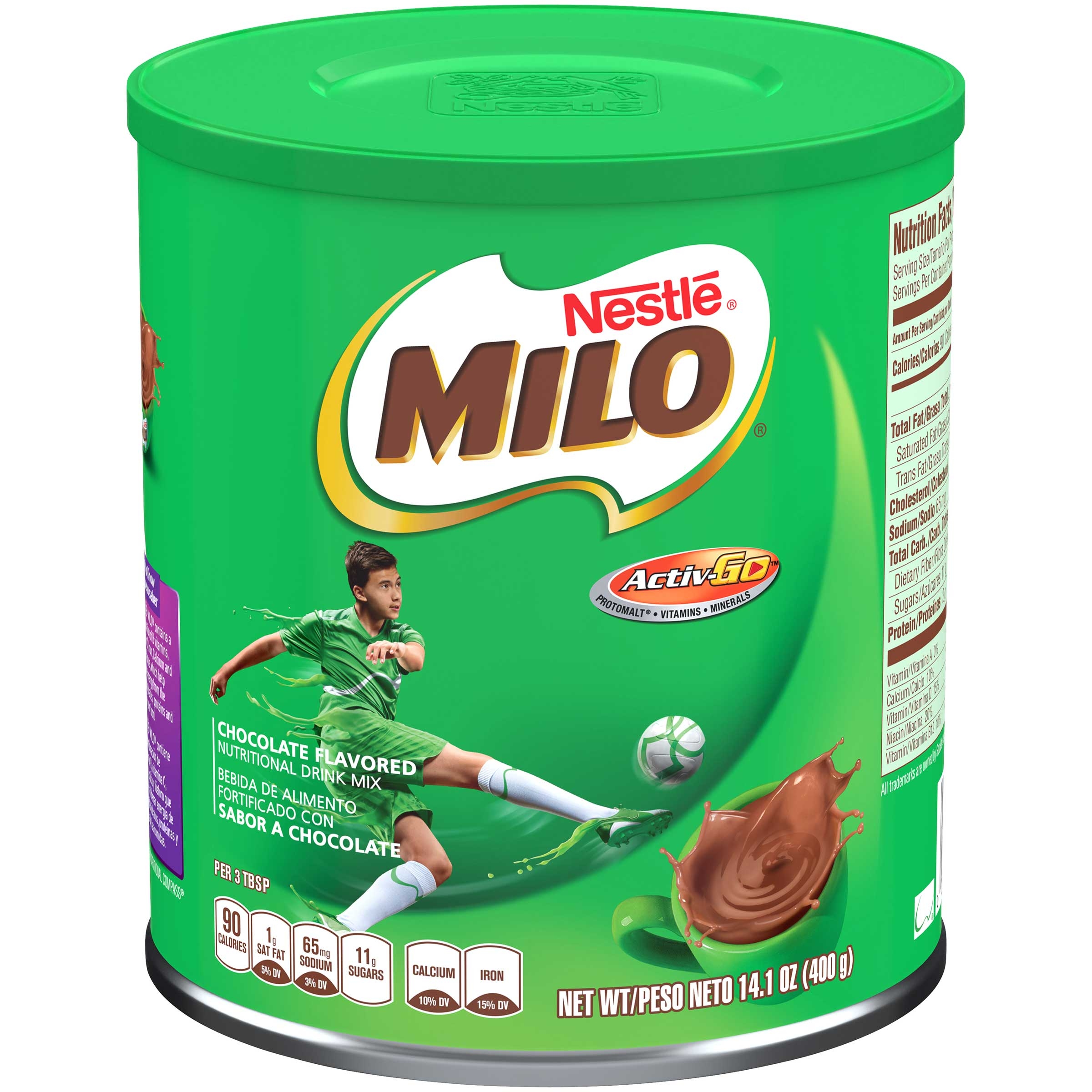 Nestle Milo Chocolate Flavored Powdered Drink Mix, 14.1 Ounce -- 12 per case.