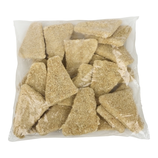 Trident Seafoods 4 Ounce Lemon Butter Breaded Wild Alaska Pollock Wedge, 10 Pound