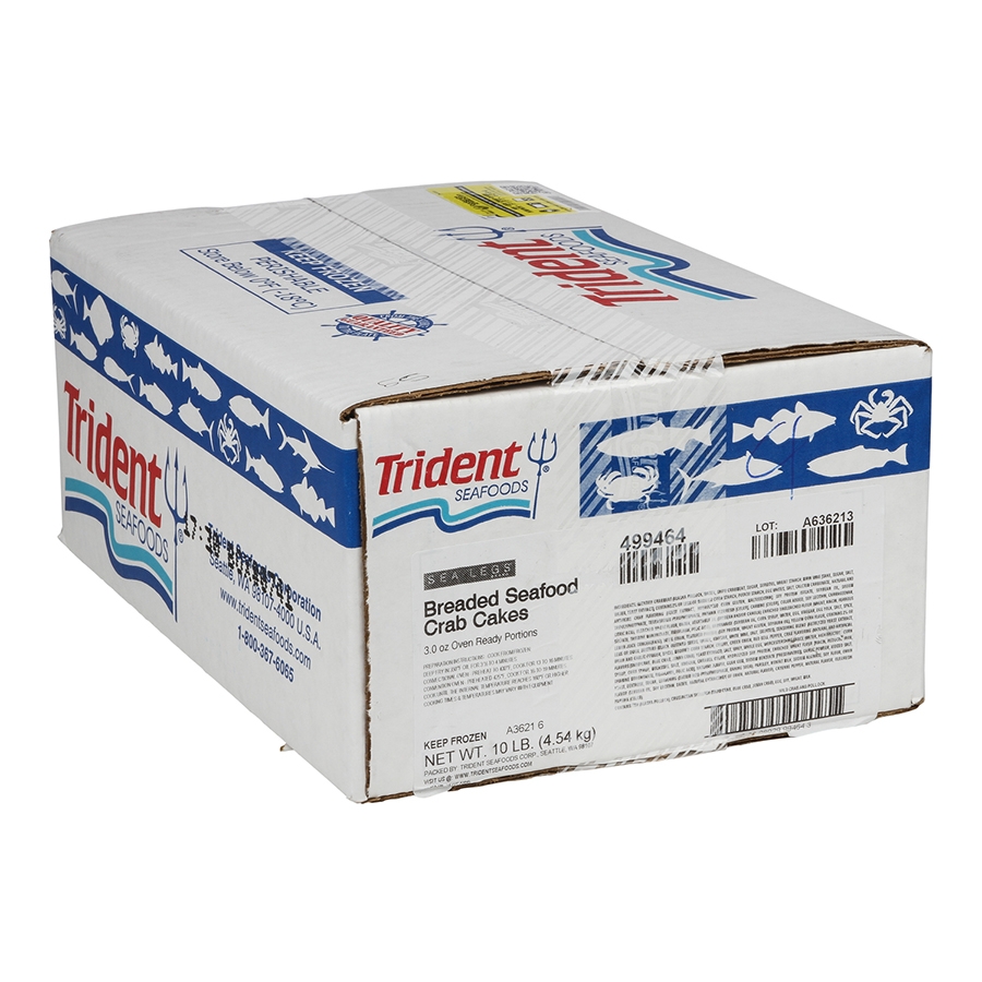 Trident Seafoods SEA LEGS Lightly Breaded Crab Cake, 10 Pound