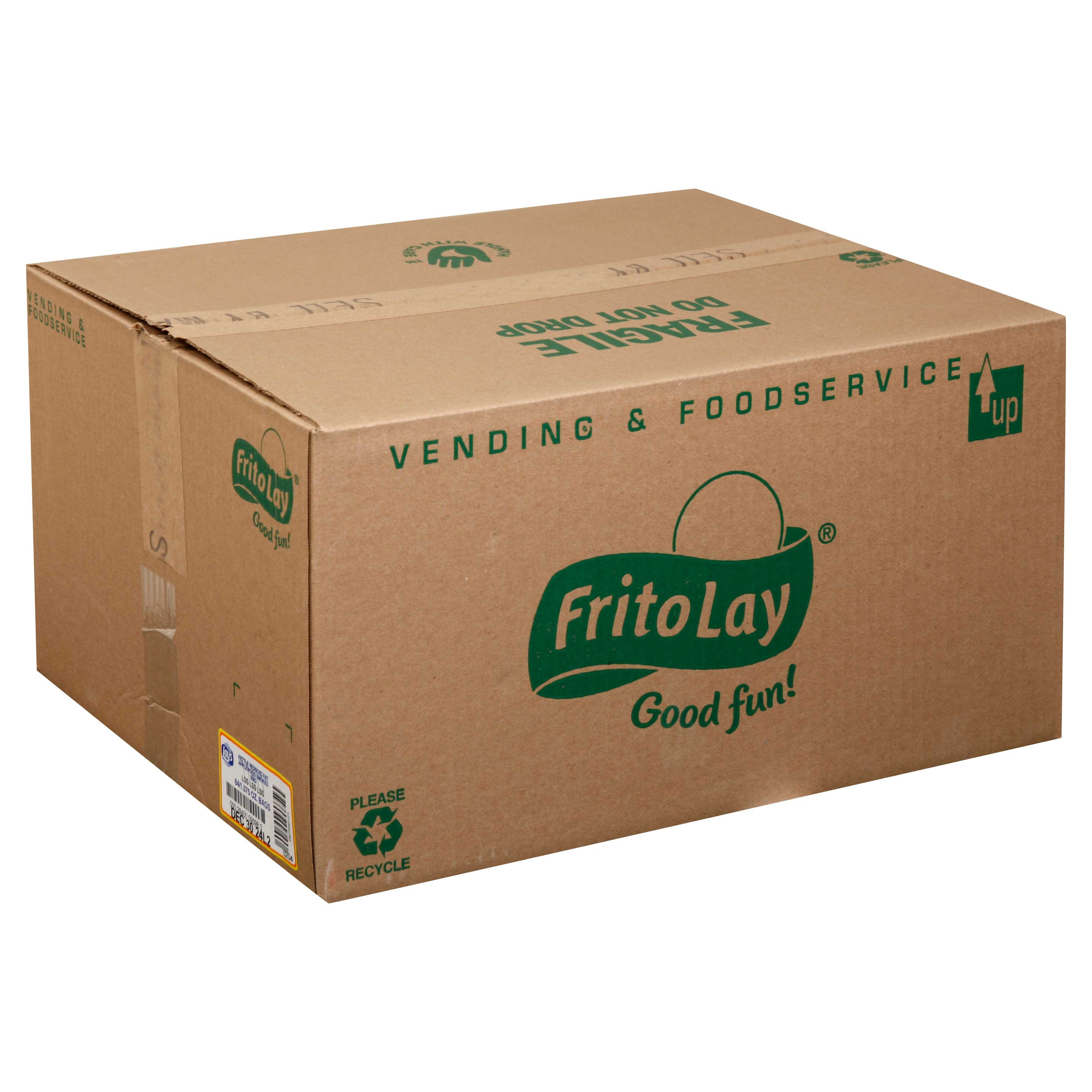 Lay's Kettle Cooked Less Fat Smoky BBQ Potato Chips, 1.375 Ounce -- 64 per case