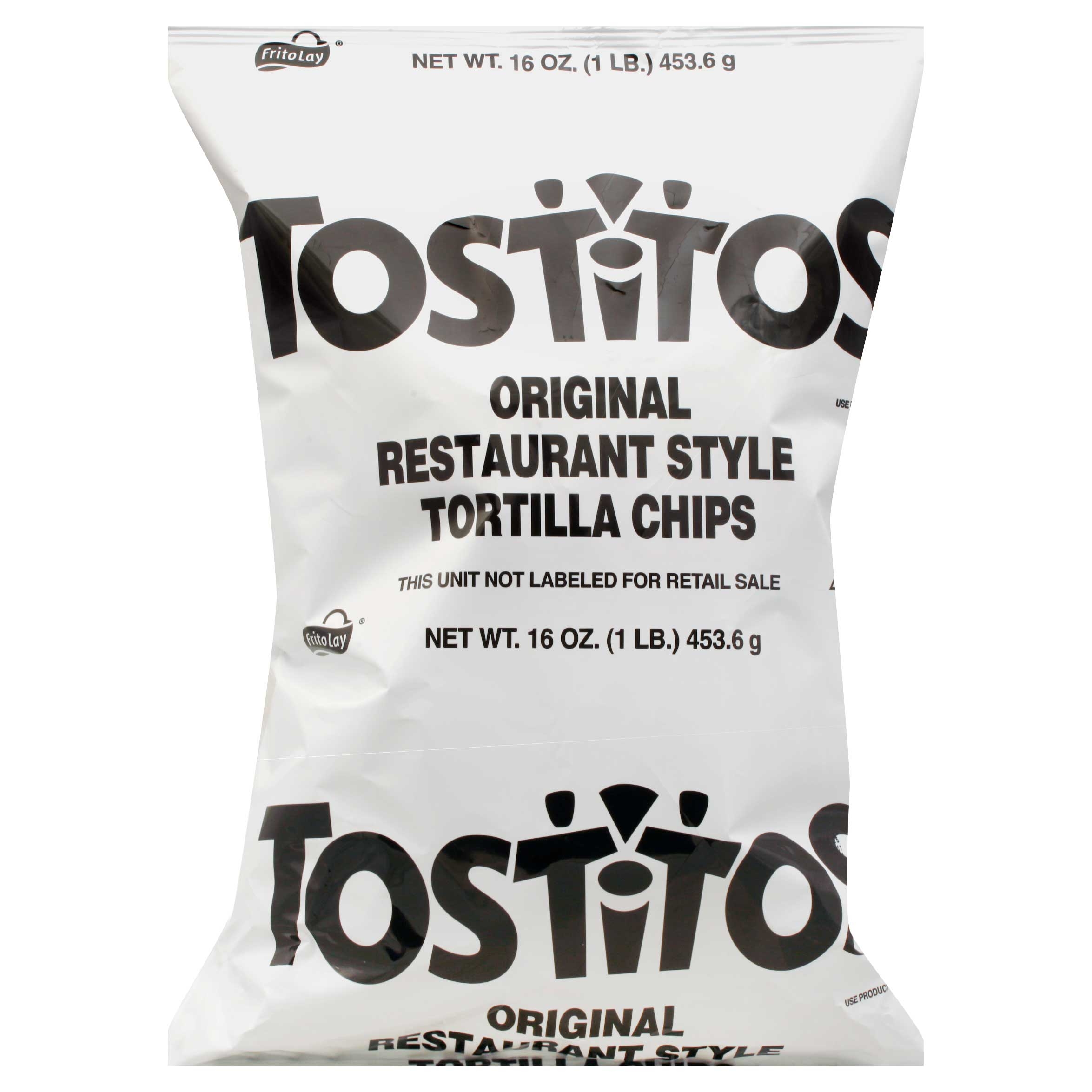 Tostitos Restaurant Style White Corn Tortilla Chips, 16 Ounce -- 4 per case.