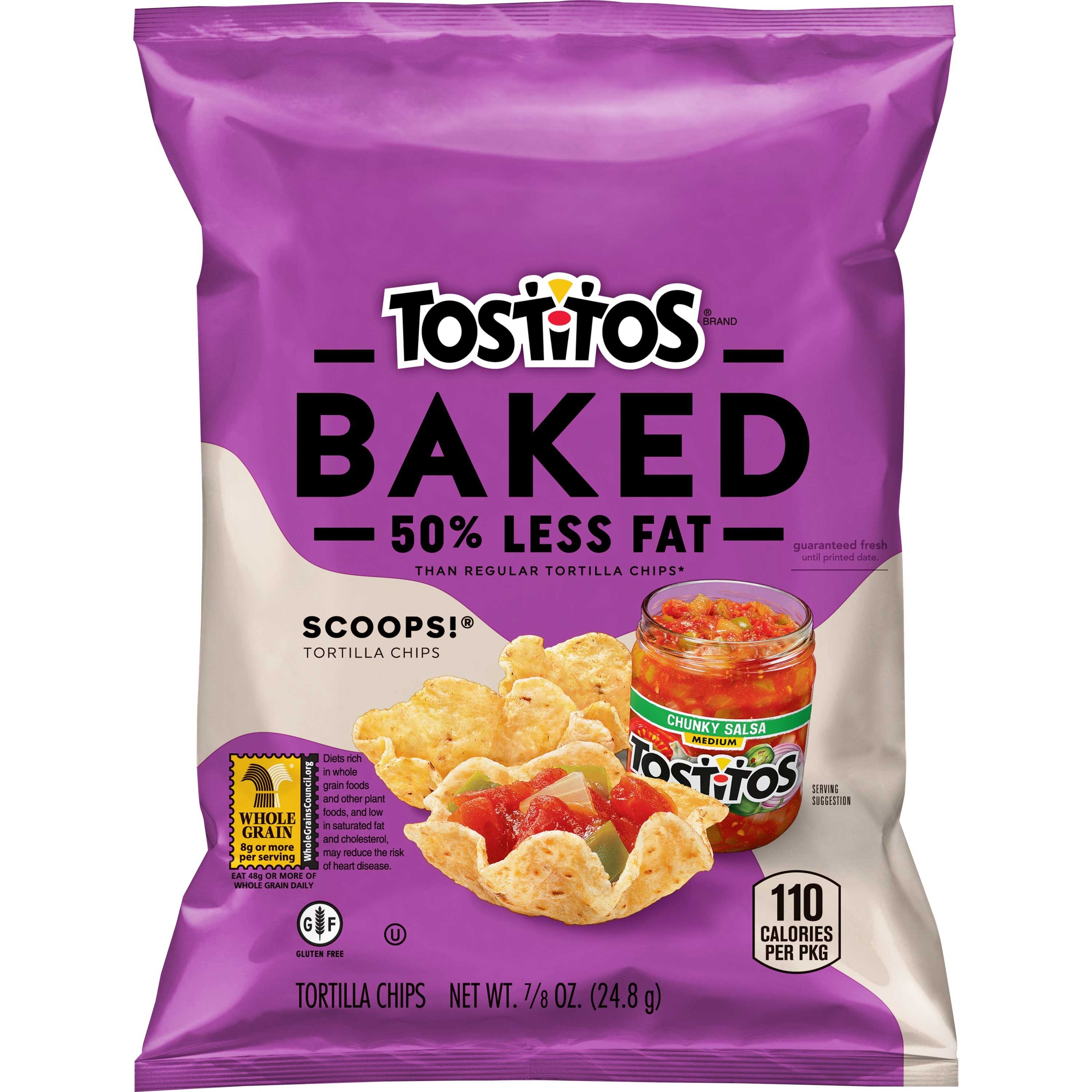 Tostitos Oven Baked Scoops Tortilla Chips, 0.875 Ounce -- 72 per case