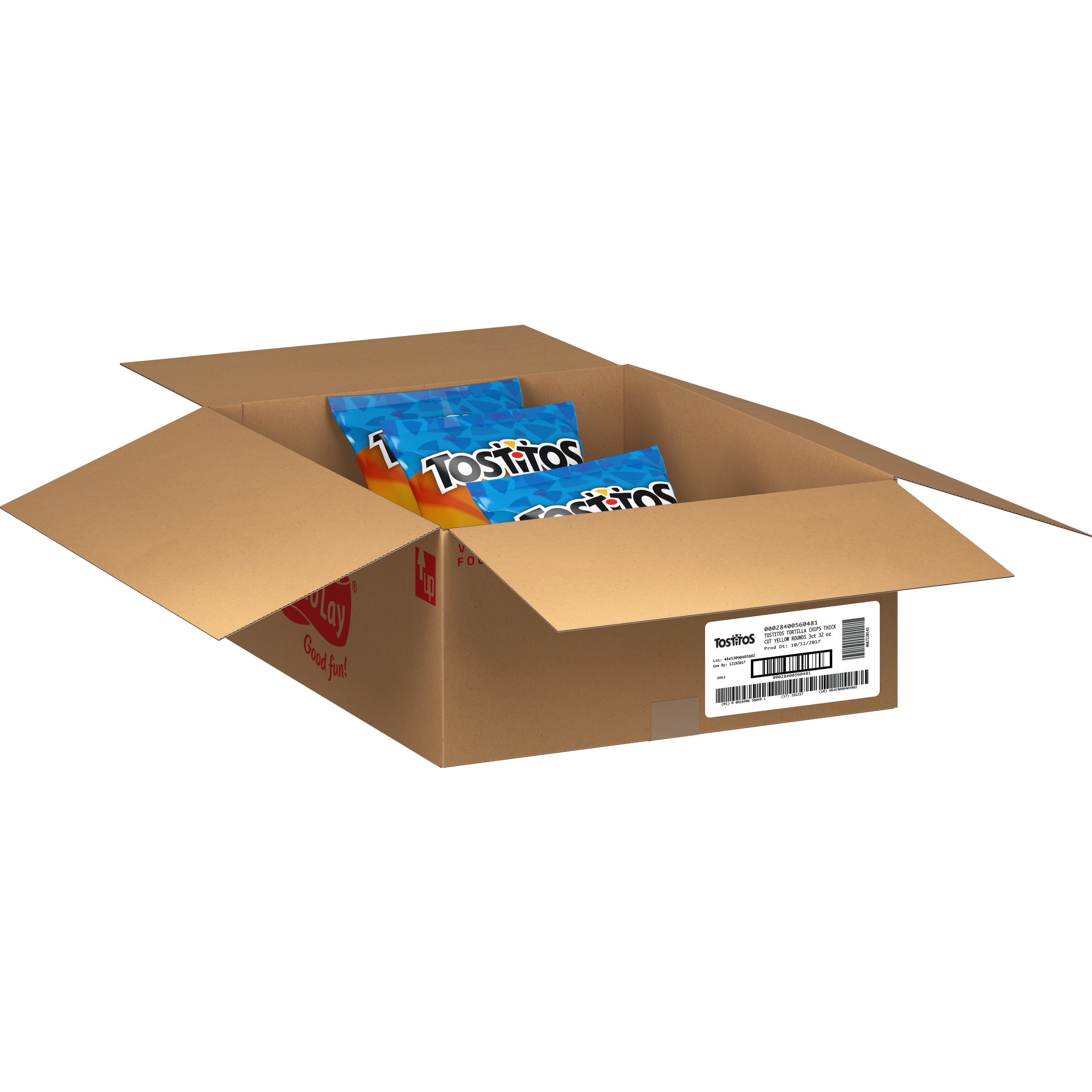 Tostitos Thick Hearty Cut Chips, 32 Ounce -- 3 per case.