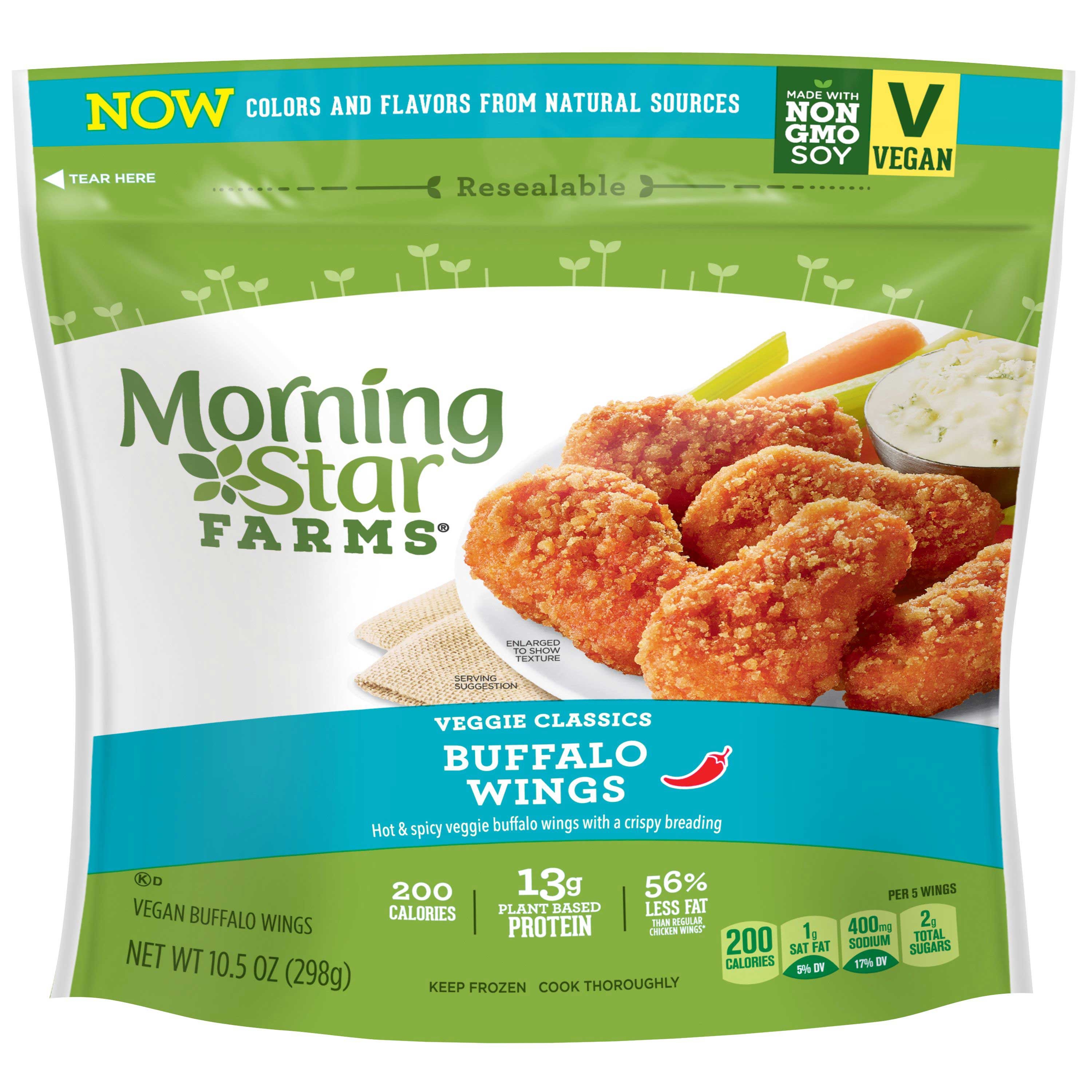 Morningstar Farms Veggie Buffalo Wings, 10.5 Ounce -- 6 per case.