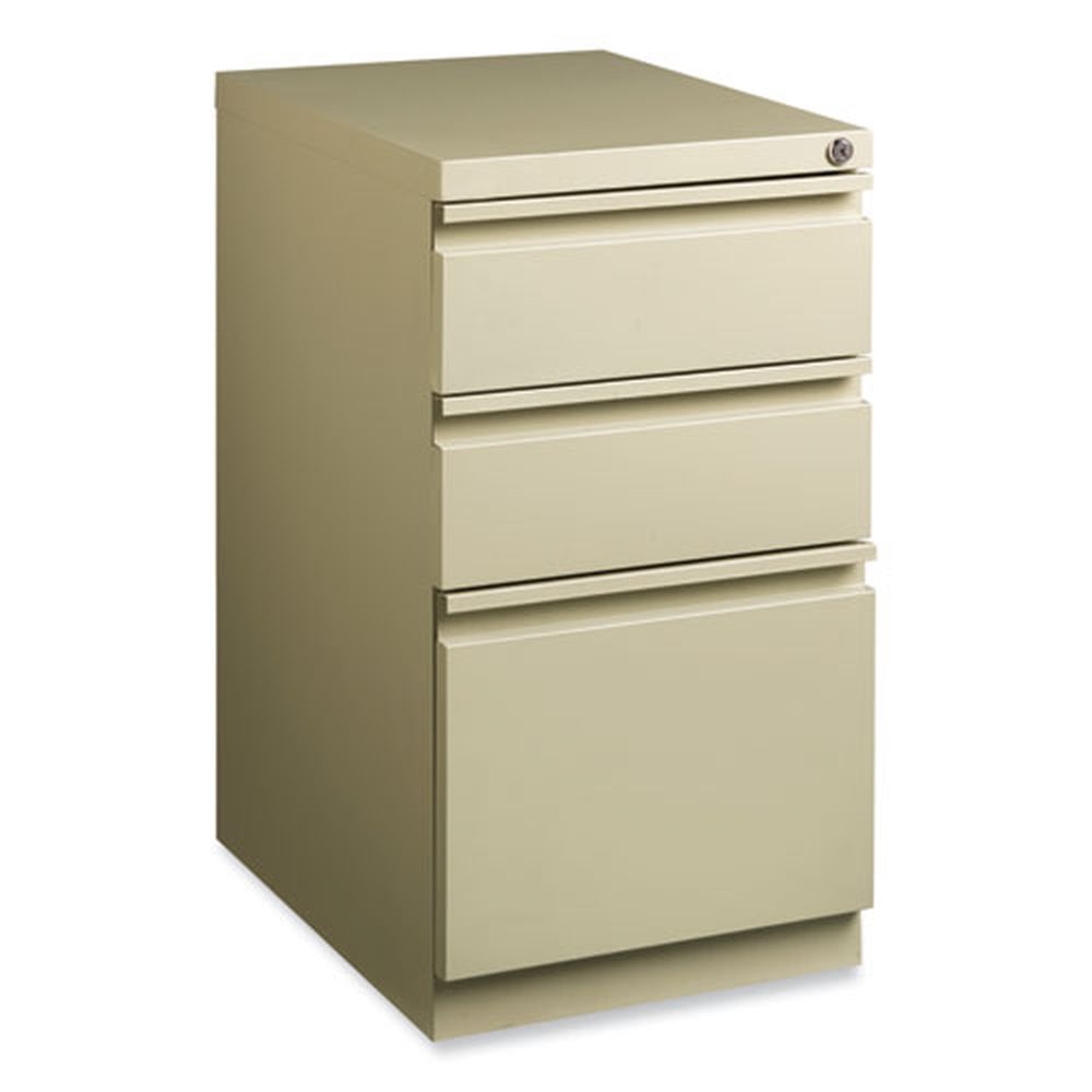 Hirsh Industries Full-Width Pull 20 Deep Box/Box/File Letter Putty Mobile Pedestal File, 15 x 19.88 x 27.75 inch