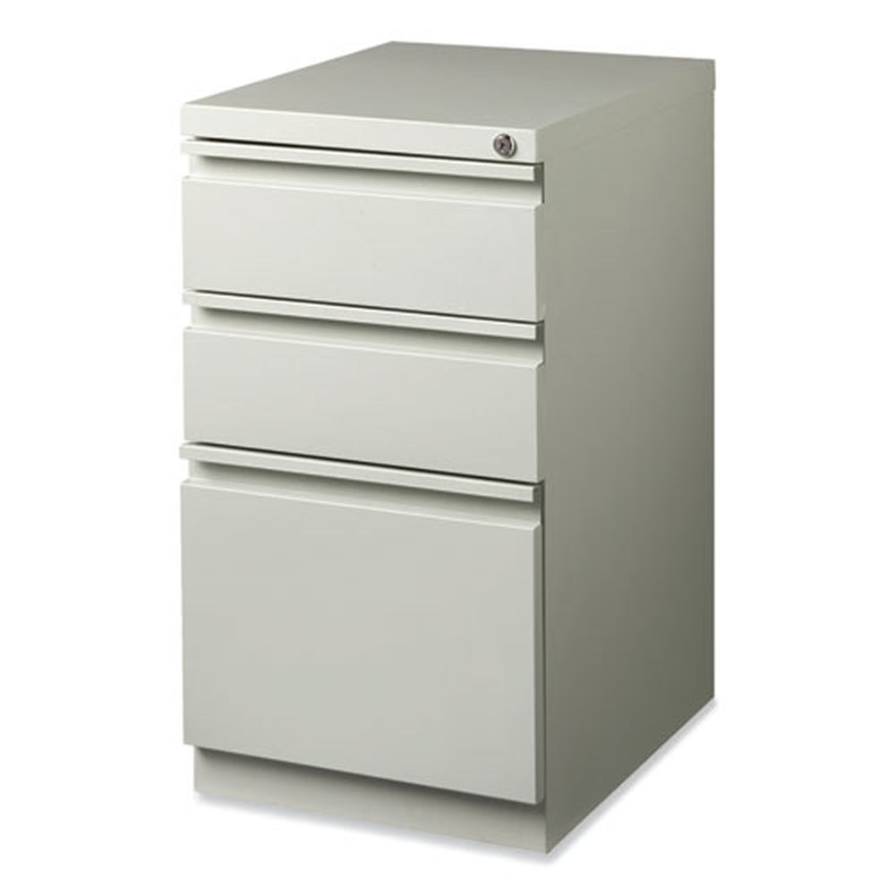 Hirsh Industries Full-Width Pull 20 Deep Box/Box/File Letter Light Gray Mobile Pedestal File, 15 x 19.88 x 27.75 inch
