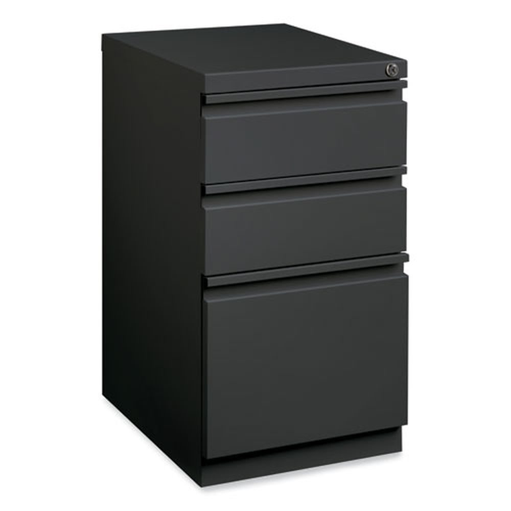 Hirsh Industries Full-Width Pull 20 Deep Box/Box/File Letter Charcoal Mobile Pedestal File, 15 x 19.88 x 27.75 inch