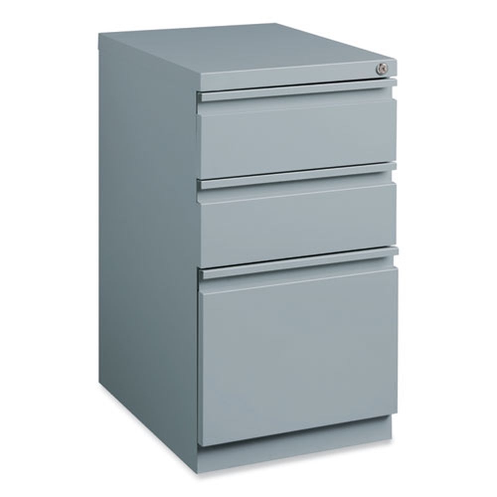 Hirsh Industries Full-Width Pull 20 Deep Box/Box/File Letter Platinum Mobile Pedestal File, 15 x 19.88 x 27.75 inch