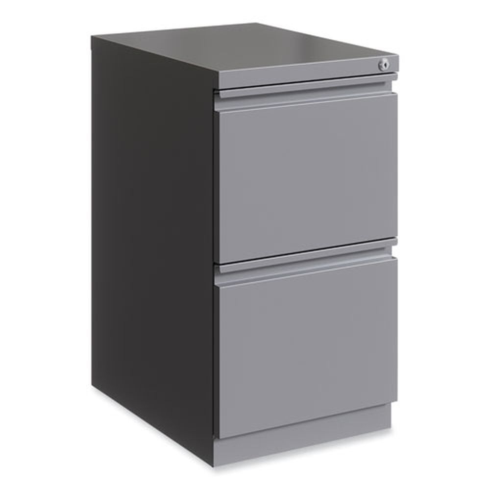 Hirsh Industries Full-Width Pull 20 Deep File/File Letter Arctic Silver Mobile Pedestal File, 15 x 19.88 x 27.75 inch