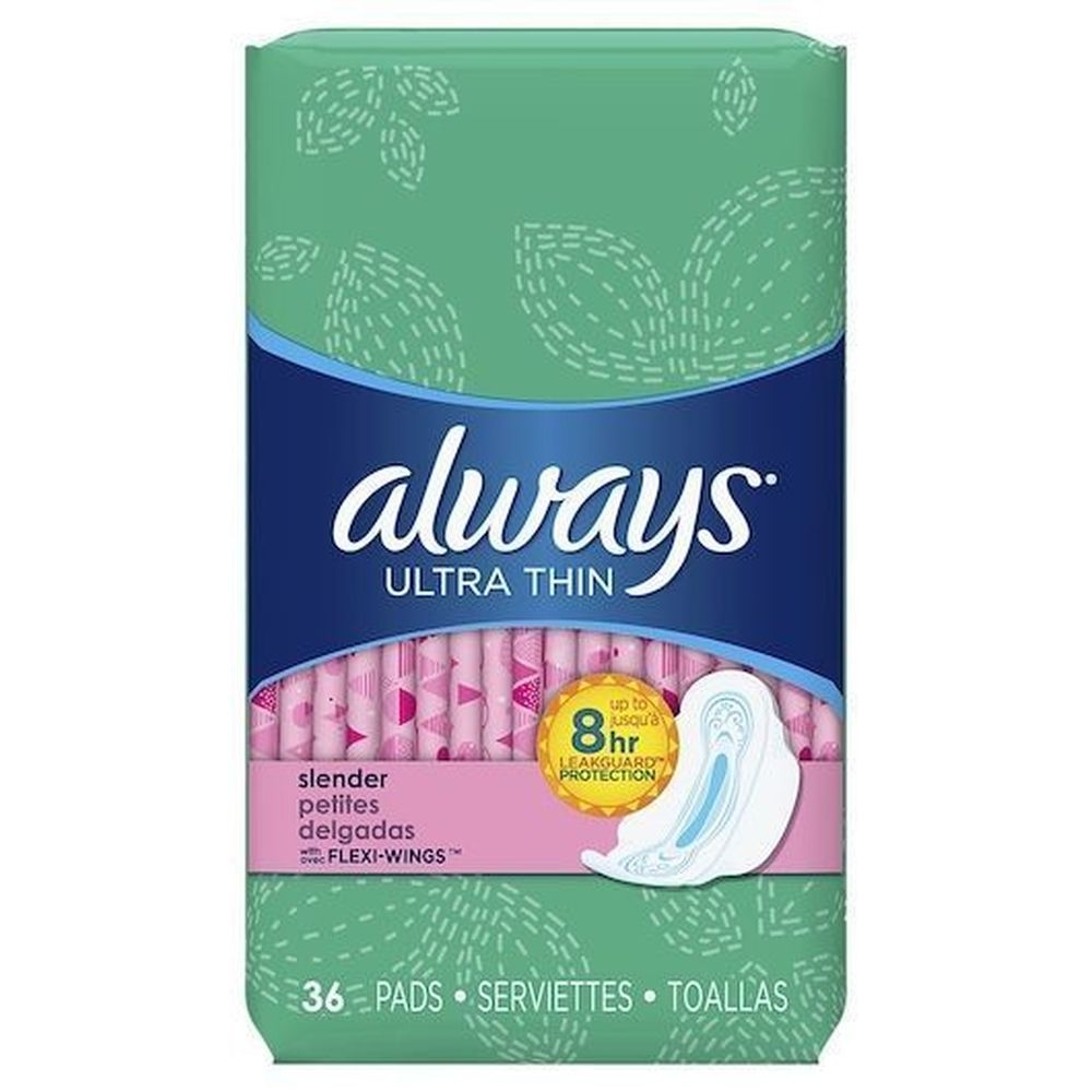 Always Slender/Mini Wing Ultra Thin Pads, 36 count -- 6 per case