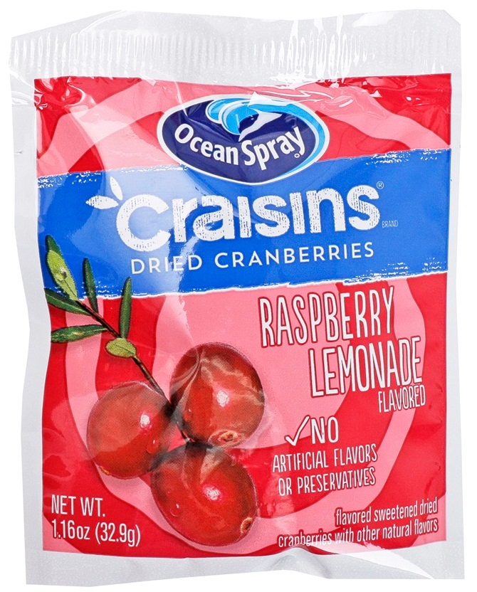 Ocean Spray Craisins Raspberry Lemonade Flavored Dried Cranberry -- 200 per case