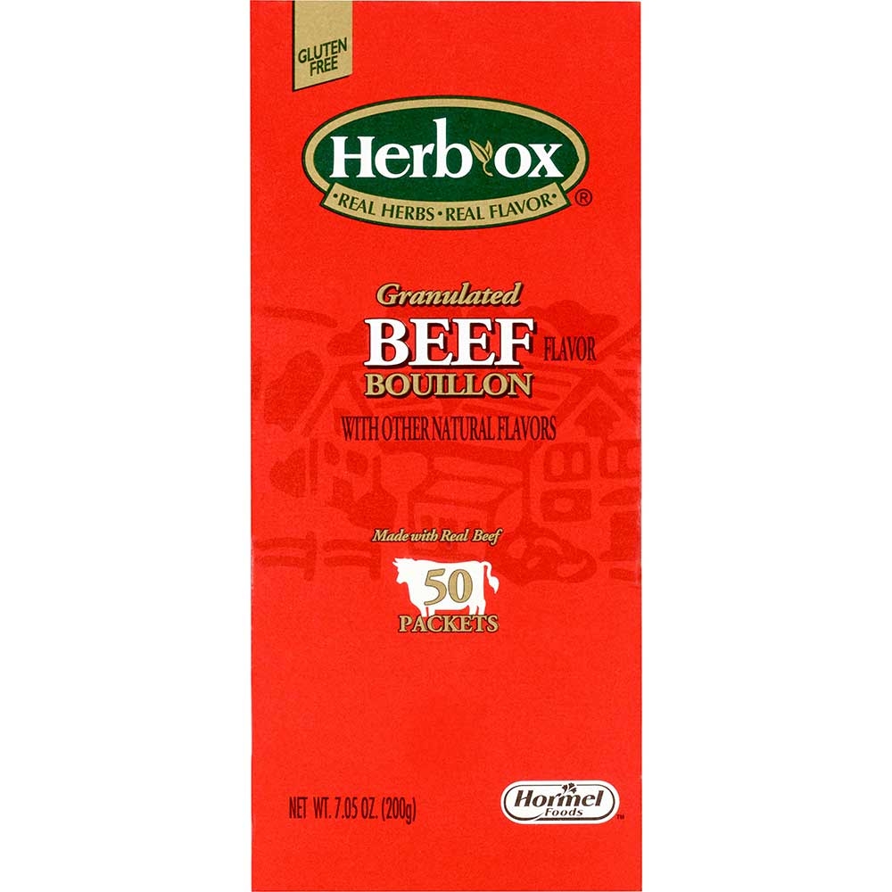Hormel Health Labs Herb-Ox Beef Bouillon Packets, 50 packets per box -- 6 boxes per case
