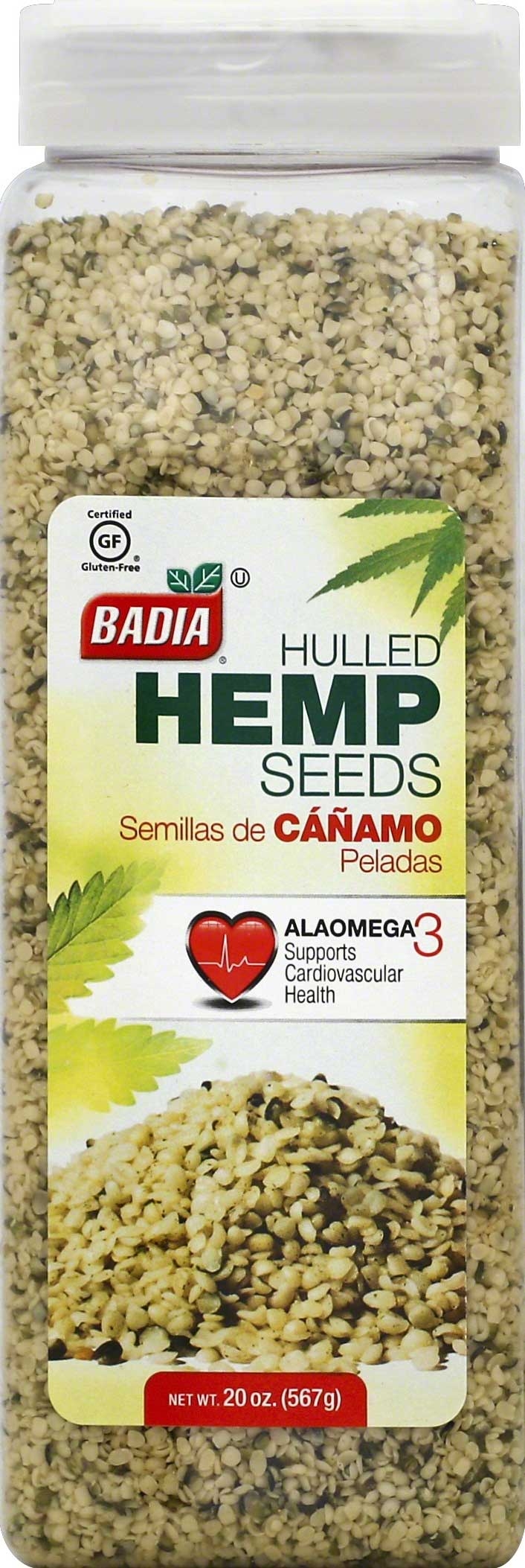 Badia Hulled Hemp Seed, 20 Ounce -- 4 per case