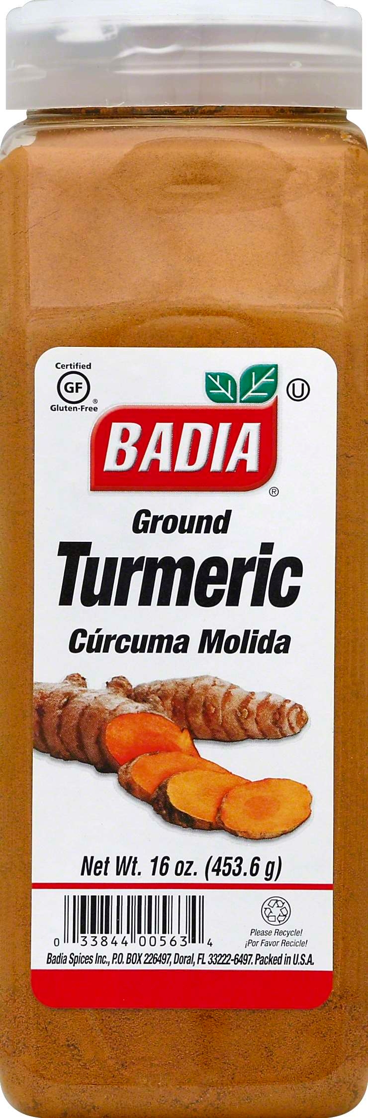 Badia Ground Turmeric, 16 Ounce Bottle -- 6 per case