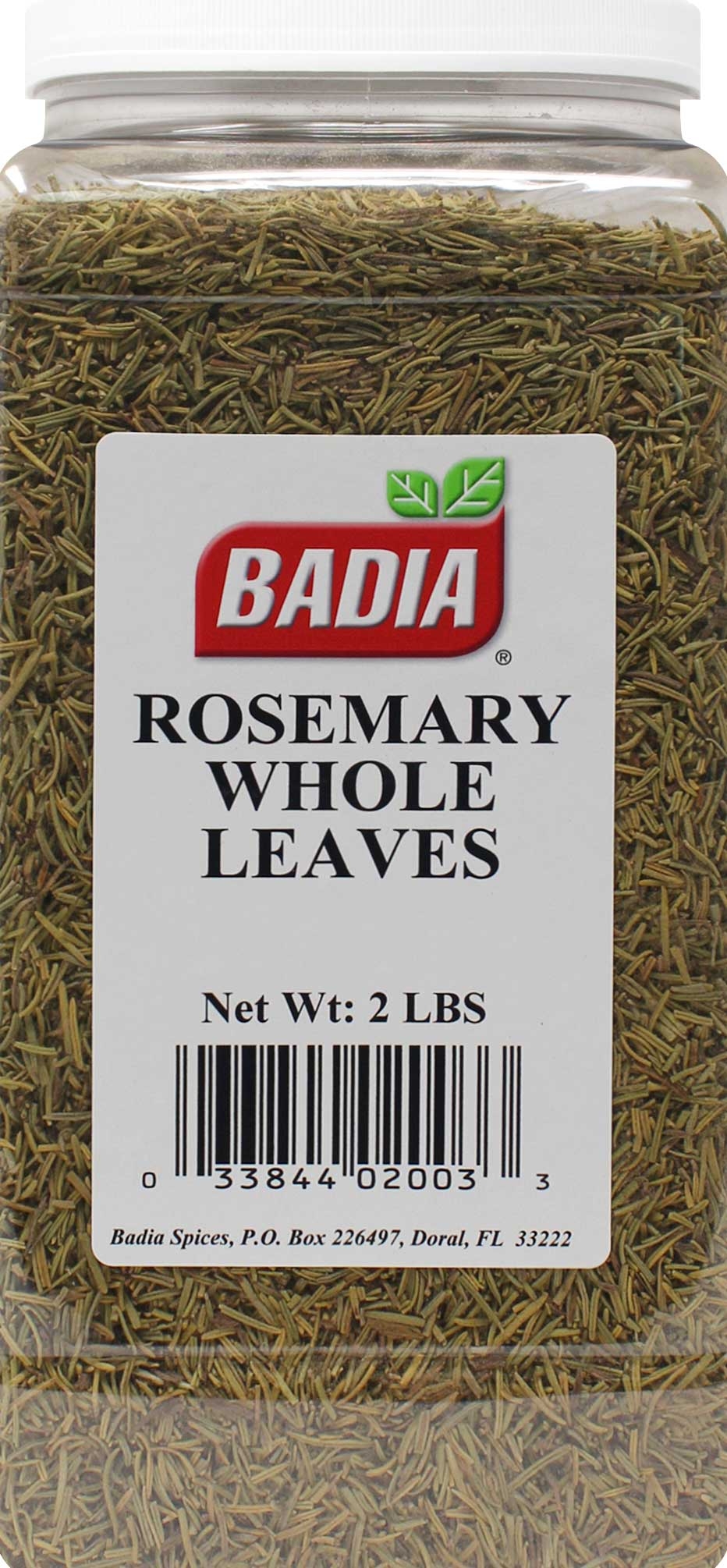 Badia Whole Rosemary Leaves, 2 Pound Bottle -- 4 per case
