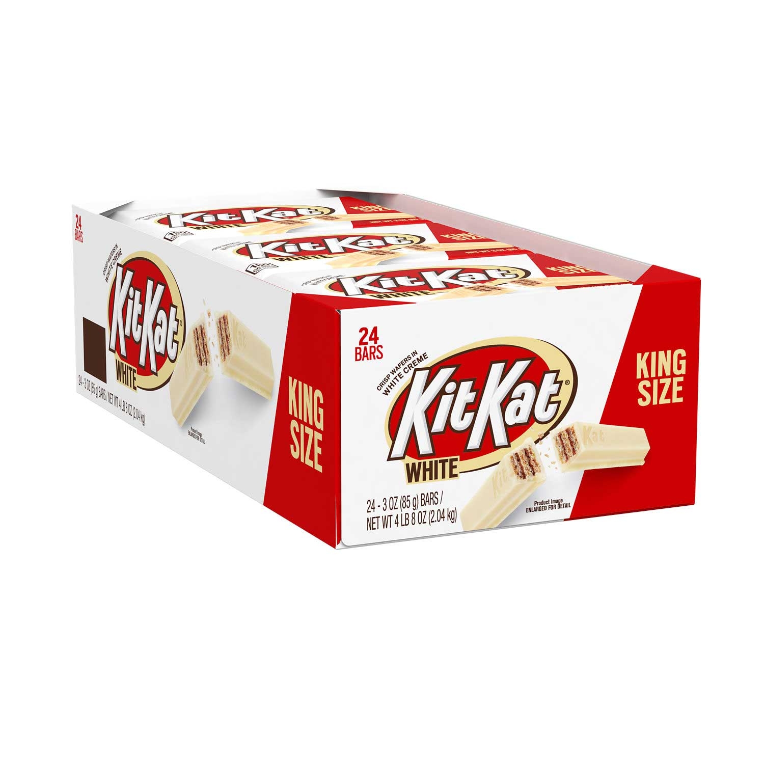 Kit Kat Individually Wrapped King Size White Creme Wafer Candy Bar, 3 Ounce -- 144 per case