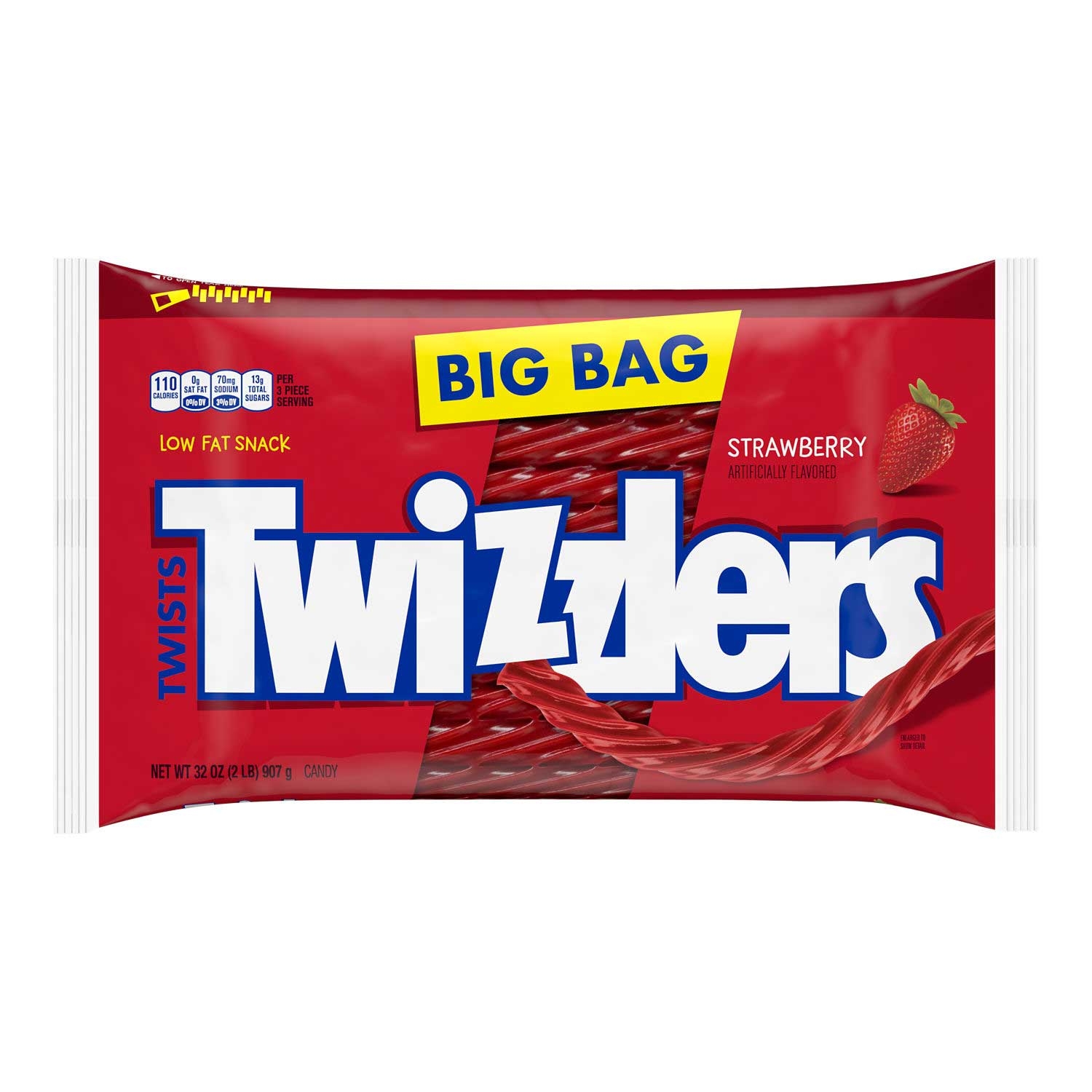Twizzlers Strawberry Twist Candy - Laydown Bag, 32 Ounce -- 14 per case