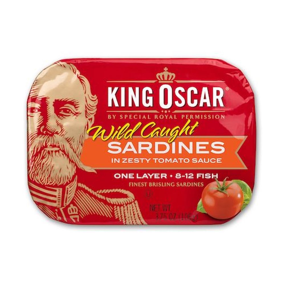 King Oscar Wild Caught Sardines in Zesty Tomato Sauce, 3.75 Ounce -- 12 per case