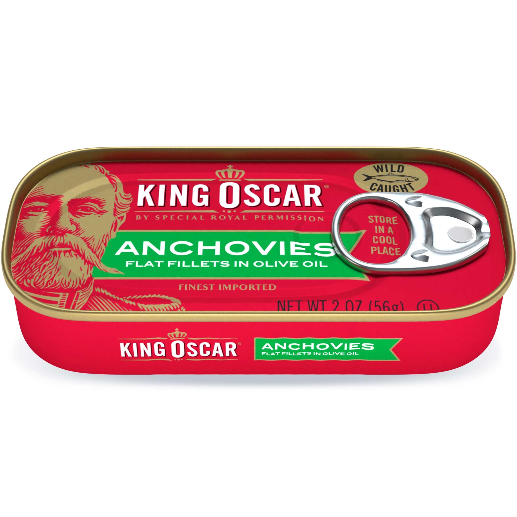 King Oscar Anchovies, 2 Ounce -- 18 per case.
