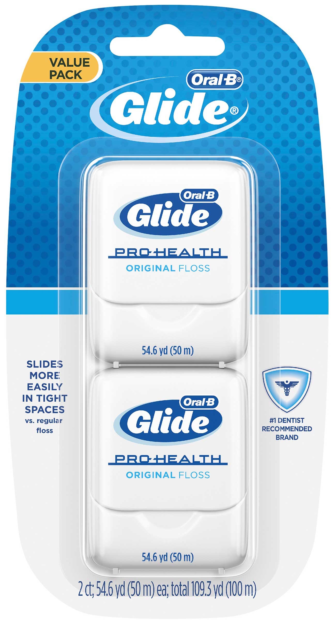 Glide Original Unflavored Dental Floss, 2 count per pack -- 48 per case.