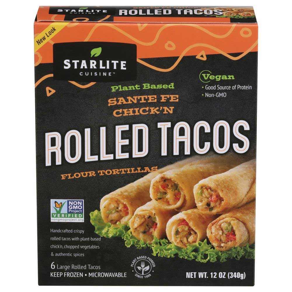 Starlite Cuisine Vegan Santa Fe Style Rolled Taco, 12 Ounce -- 6 per case
