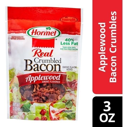 Hormel Real Smoke Flavored Crumbled Applewood Bacon, 3 Ounce -- 8 per case
