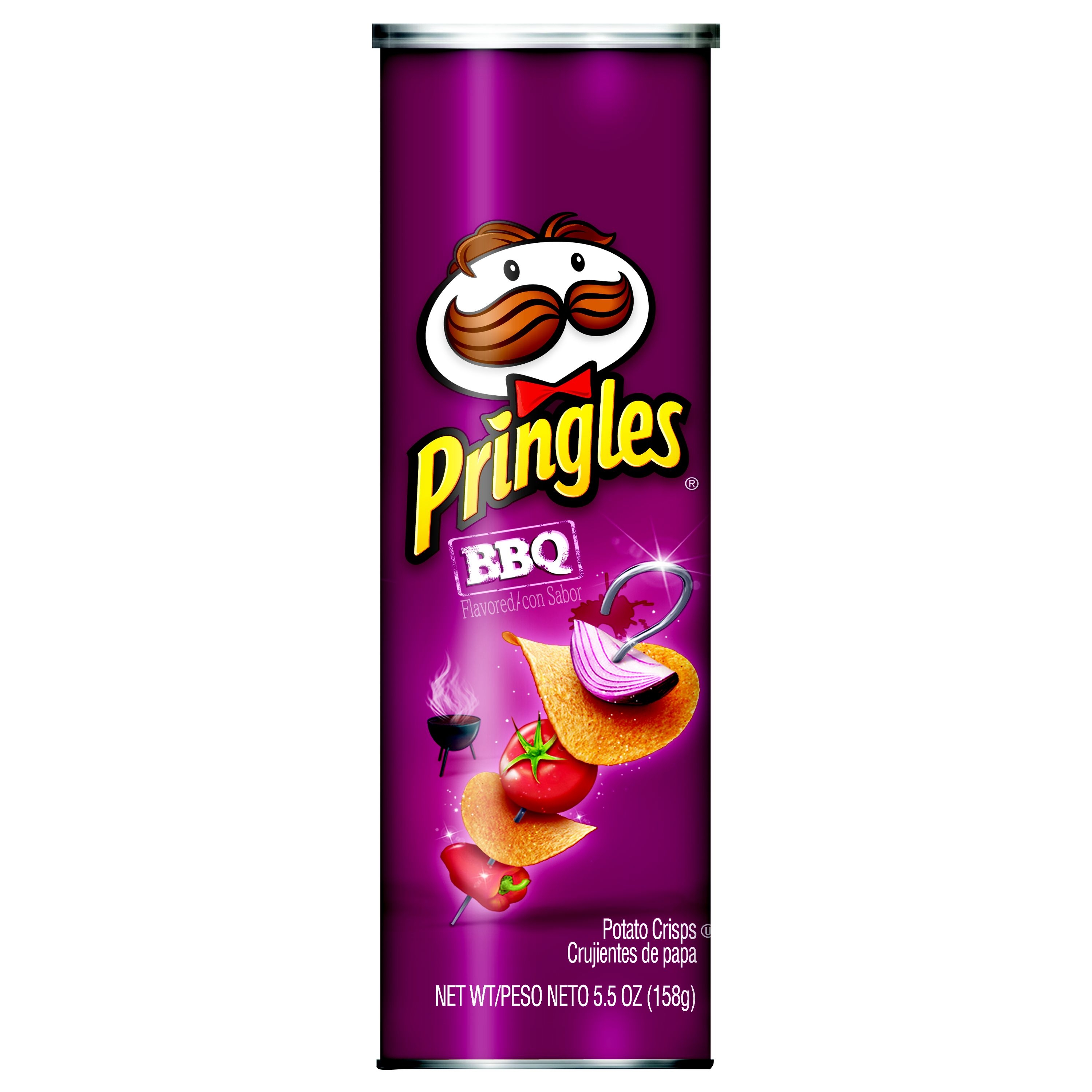Pringles BBQ Potato Crisps, 5.5 Ounce -- 14 per case.