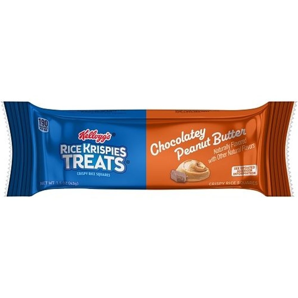 Kelloggs Rice Krispies Treats Chocolatey Peanut Butter Crispy Rice Squares, 1.5 Ounce - 96 per case