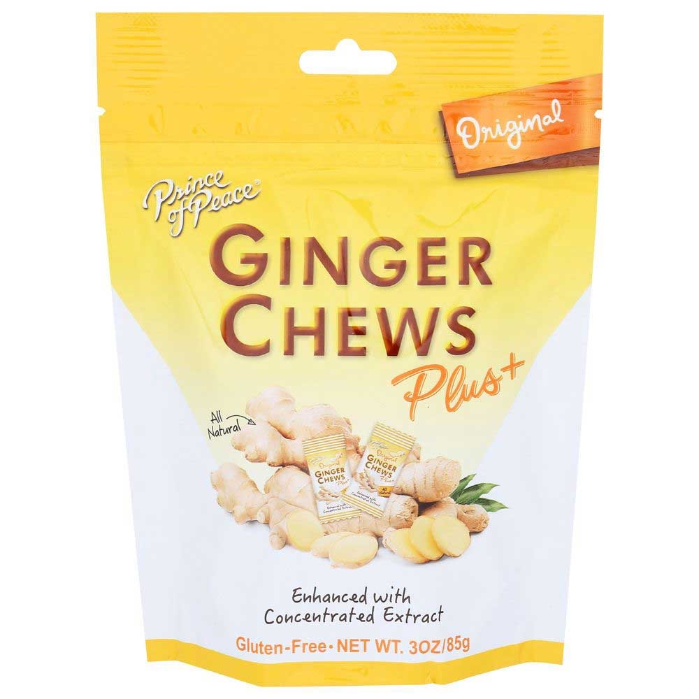 Prince of Peace Original Plus Ginger Chews, 3 Ounce -- 6 per case