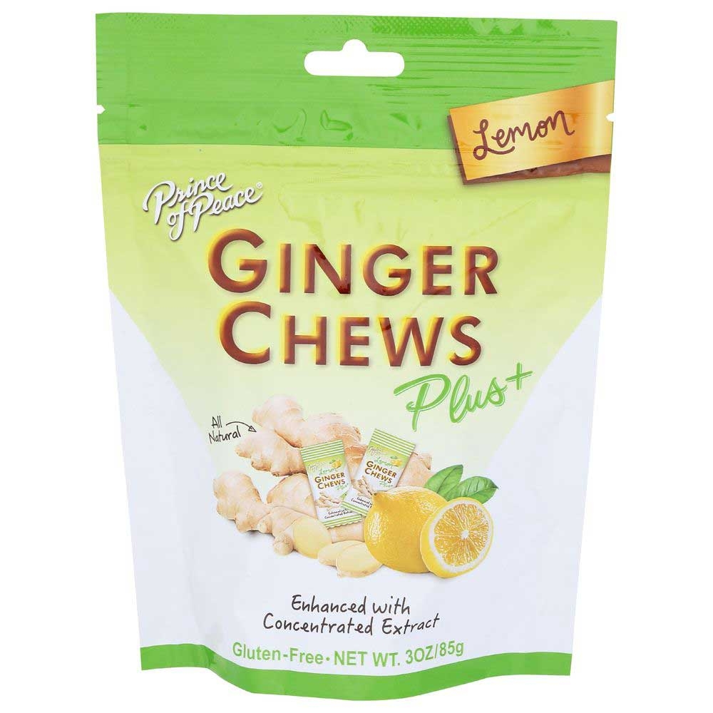 Prince of Peace Lemon Plus Ginger Chews, 3 Ounce -- 6 per case