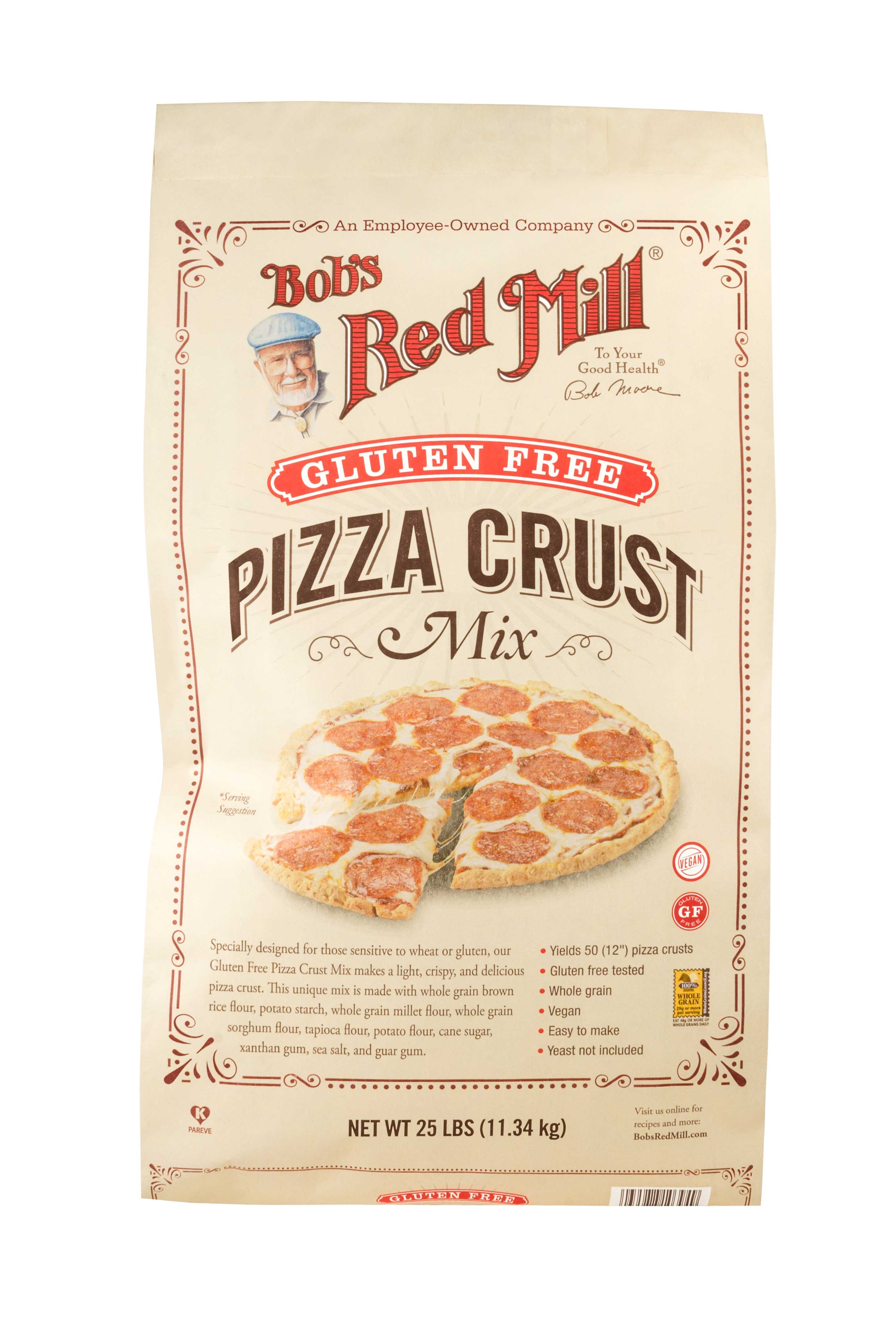 Bobs Red Mill Gluten Free Pizza Crust Mix, 25 Pound.