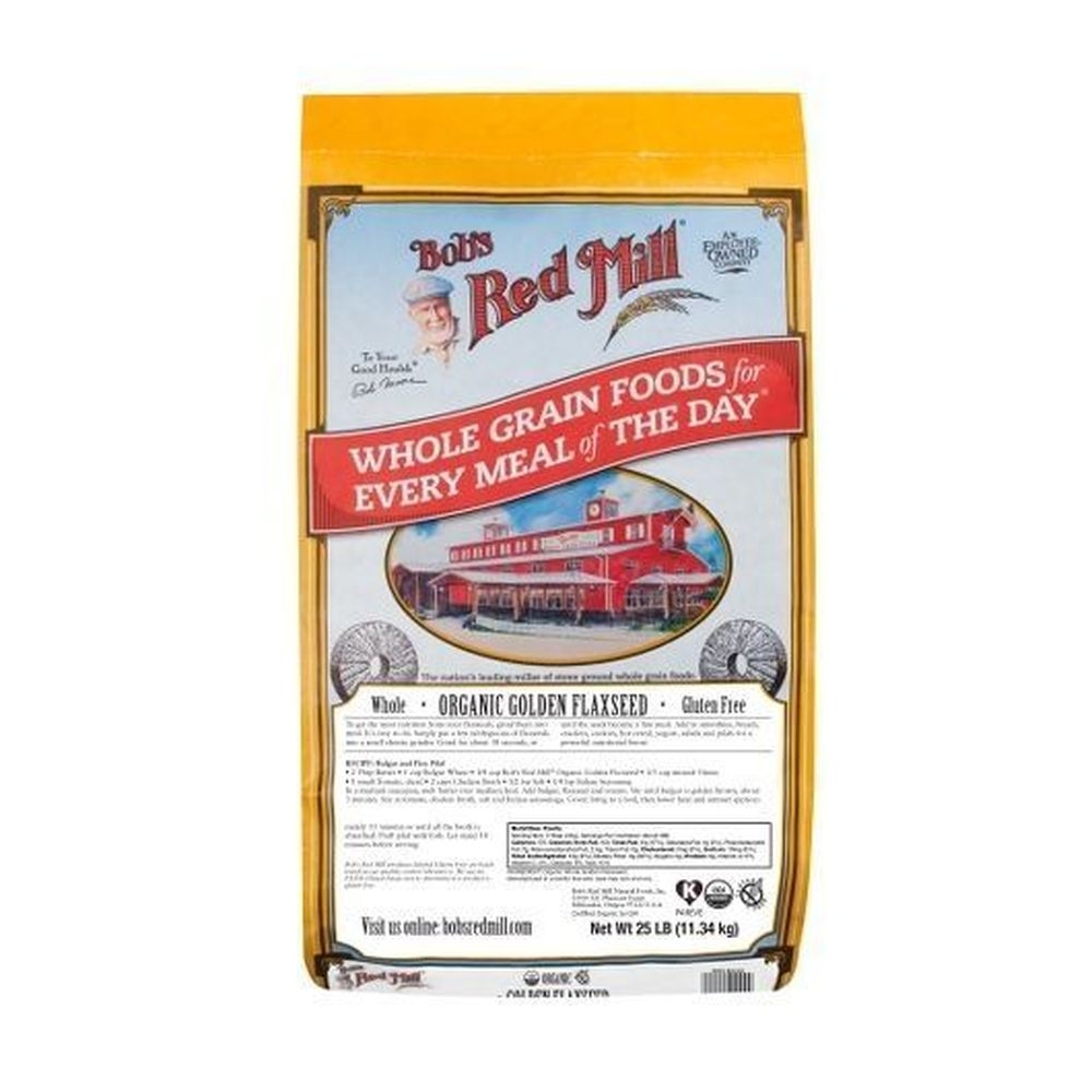 Bobs Red Mill Organic Golden Flax Seeds, 25 Pound