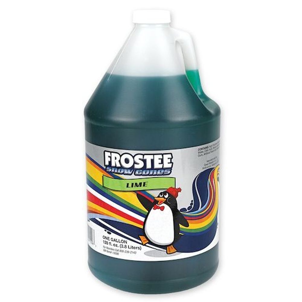 Frostee Snow Cone Lime Syrup, 1 Gallon -- 4 per case