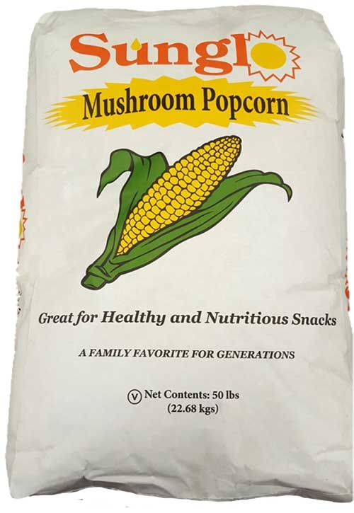 Sunglo Mushroom Popcorn, 50 Pound.